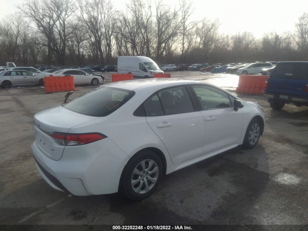 2022 Toyota Corolla Le White vin: 5YFEPMAE6NP273475