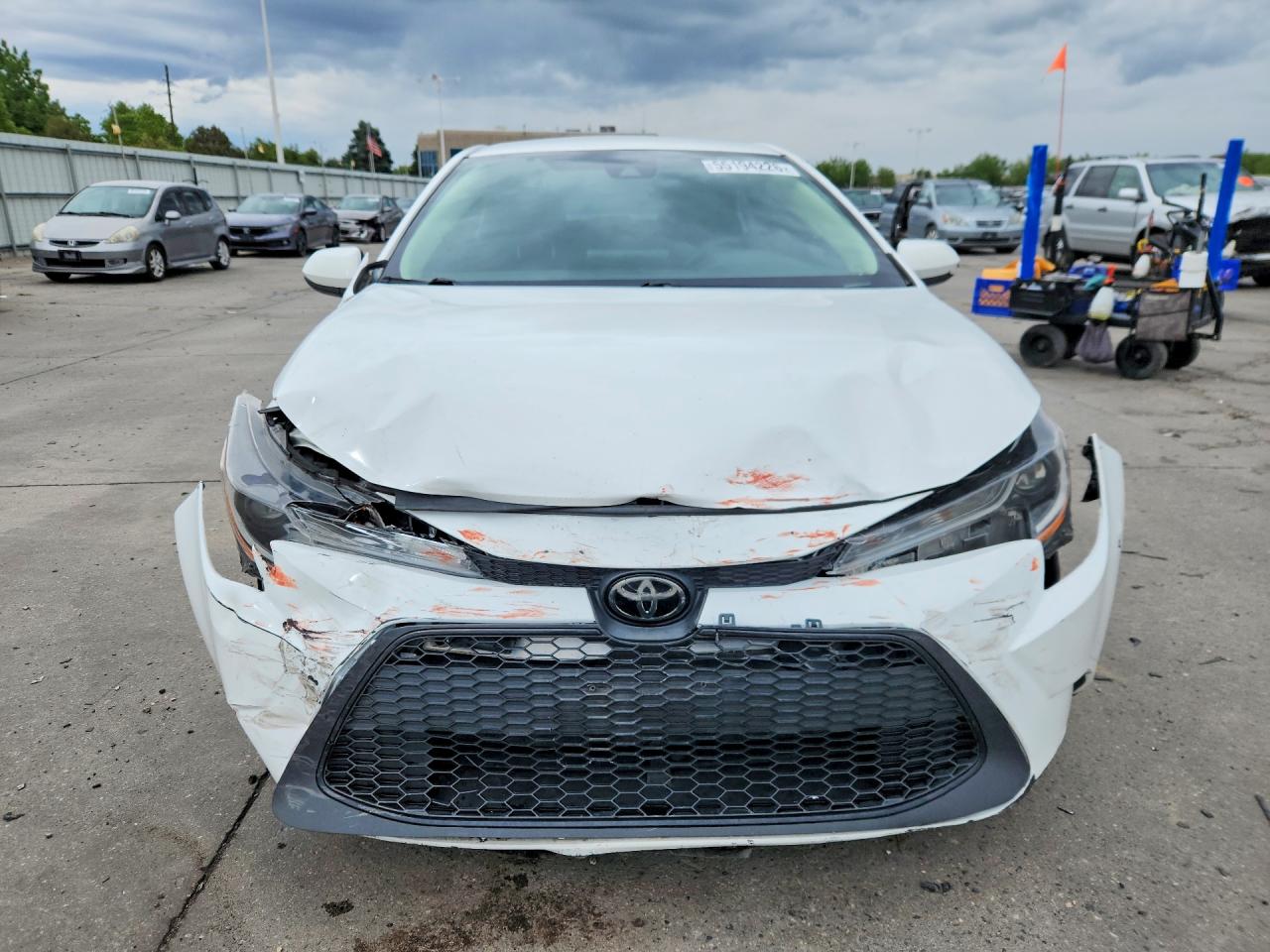 2022 Toyota Corolla Le White vin: 5YFEPMAE6NP273475
