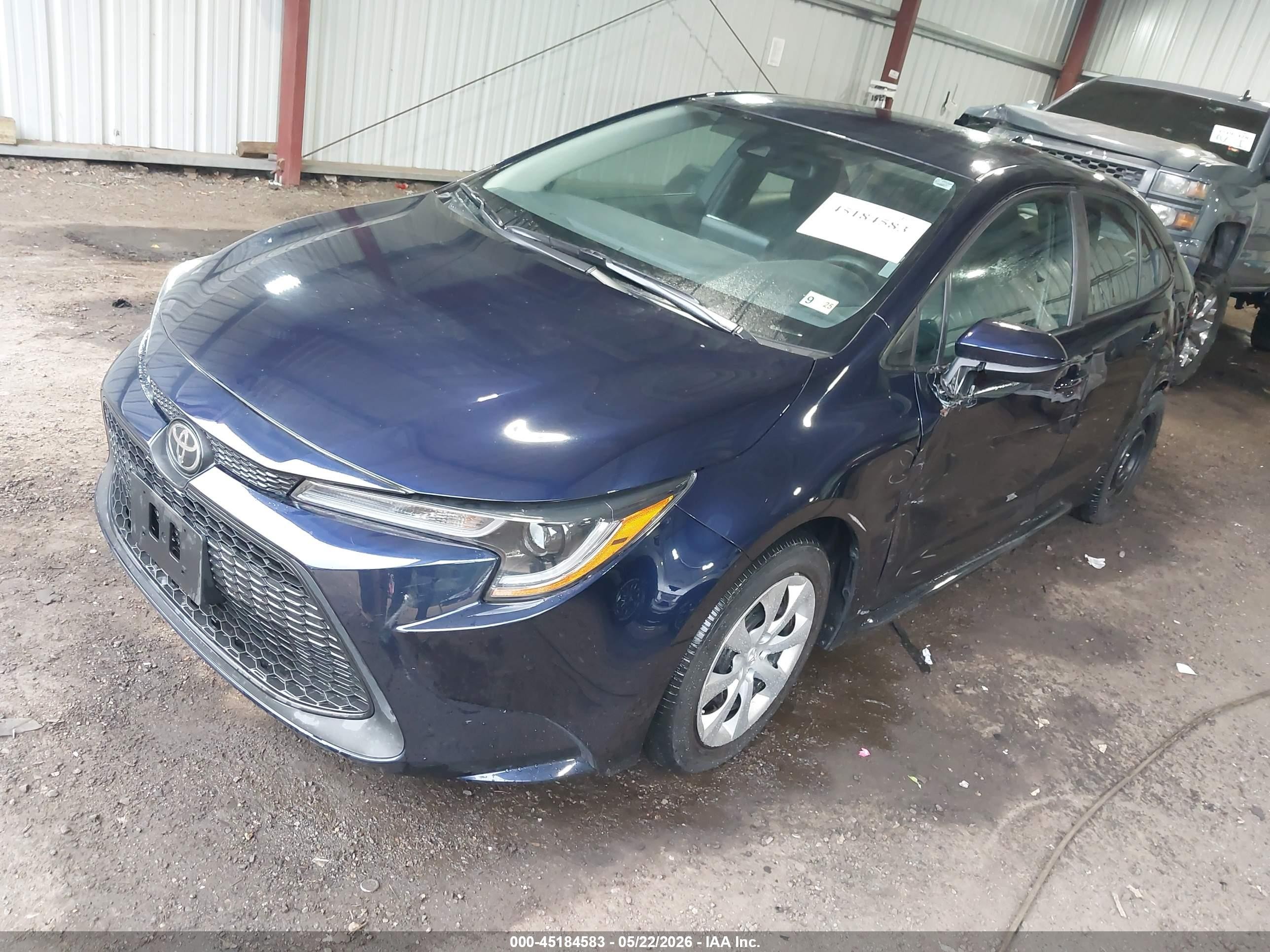 2022 Toyota Corolla Le Blue vin: 5YFEPMAE6NP340608