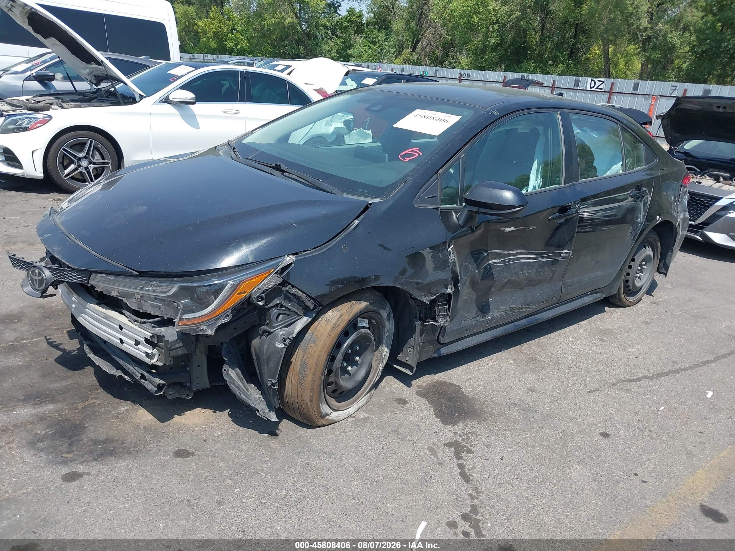 2021 Toyota Corolla Le Black vin: 5YFEPMAE8MP195800