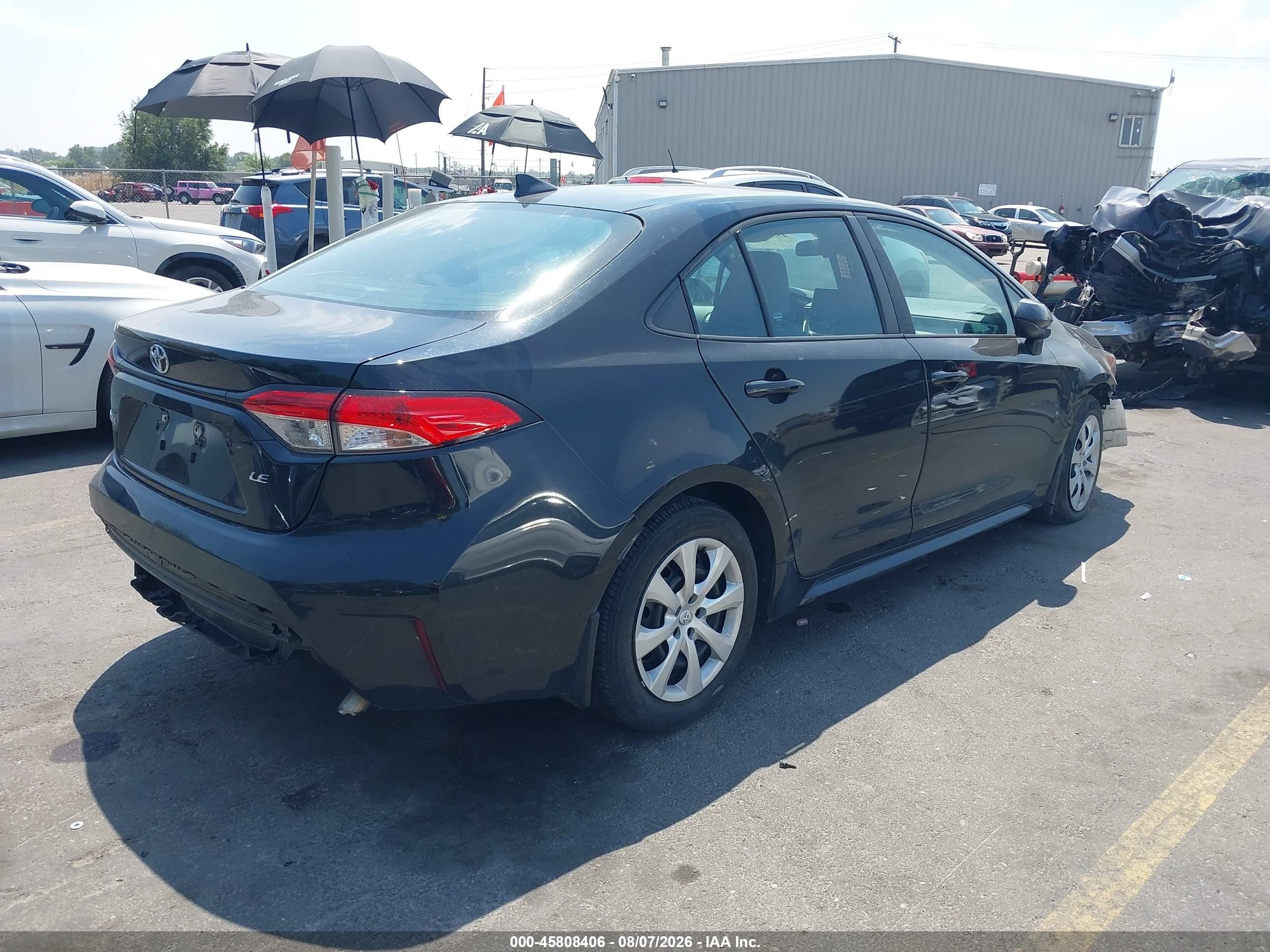 2021 Toyota Corolla Le Black vin: 5YFEPMAE8MP195800