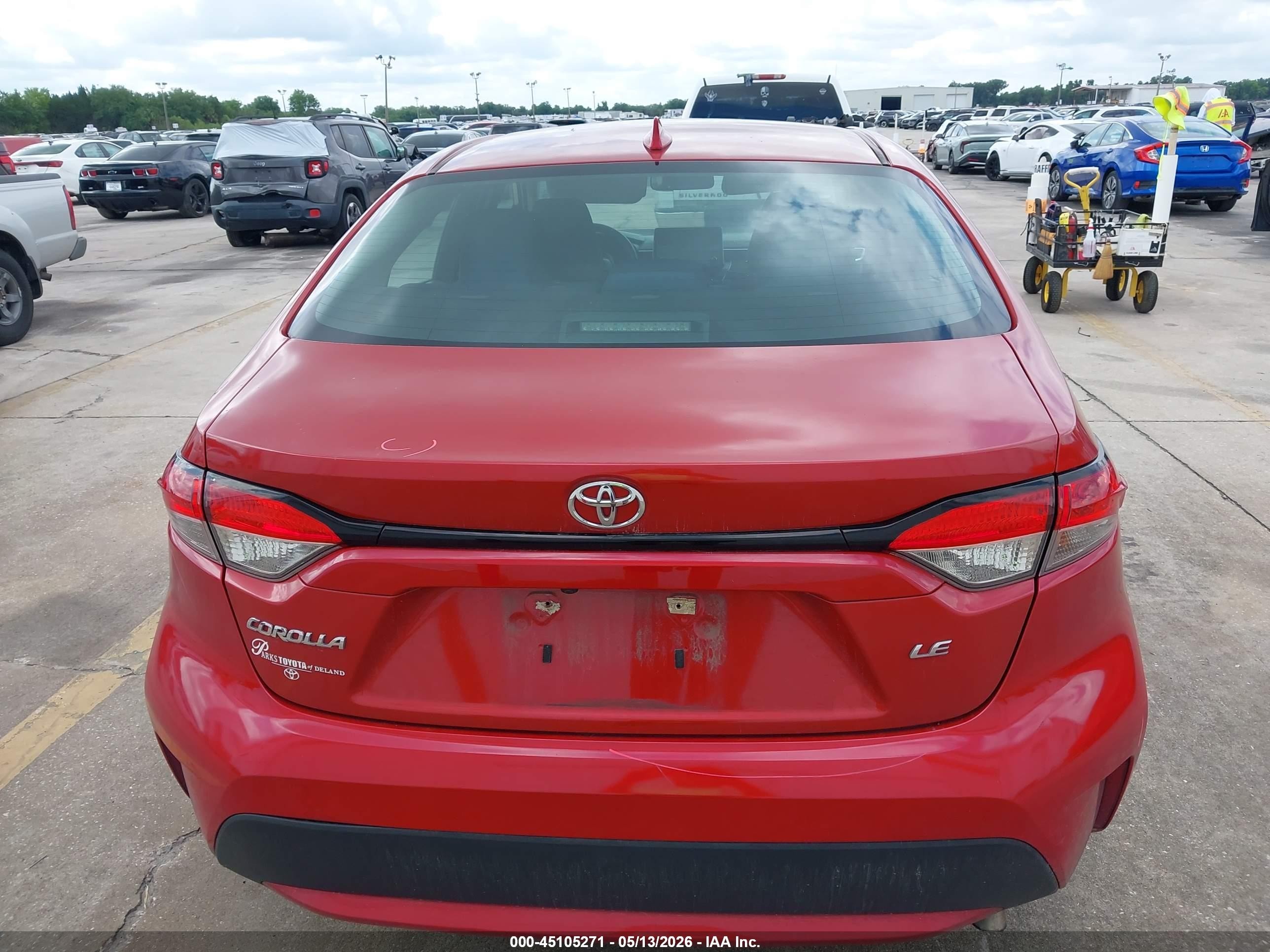 2021 Toyota Corolla Le Red vin: 5YFEPMAE9MP201281