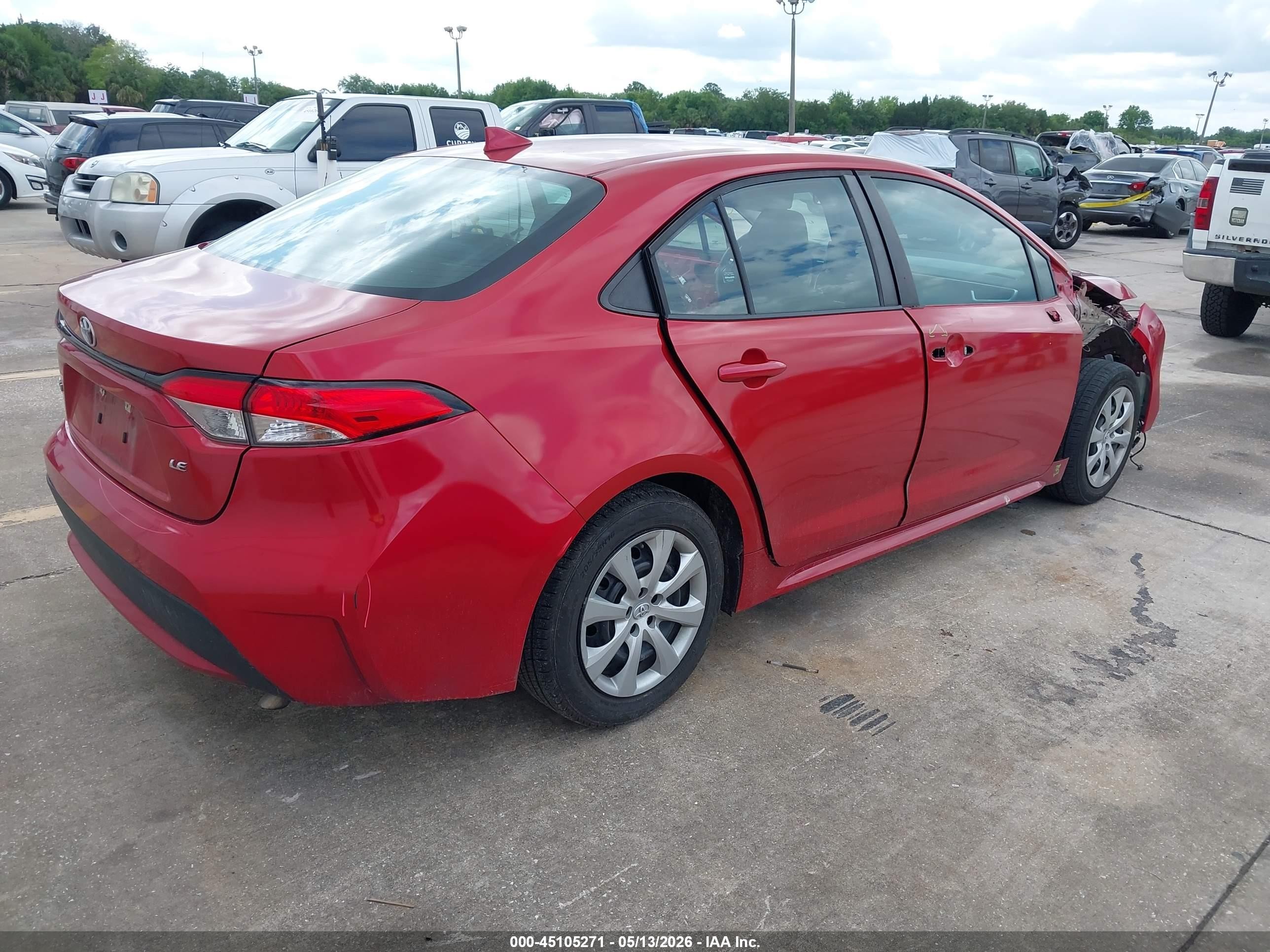 2021 Toyota Corolla Le Red vin: 5YFEPMAE9MP201281