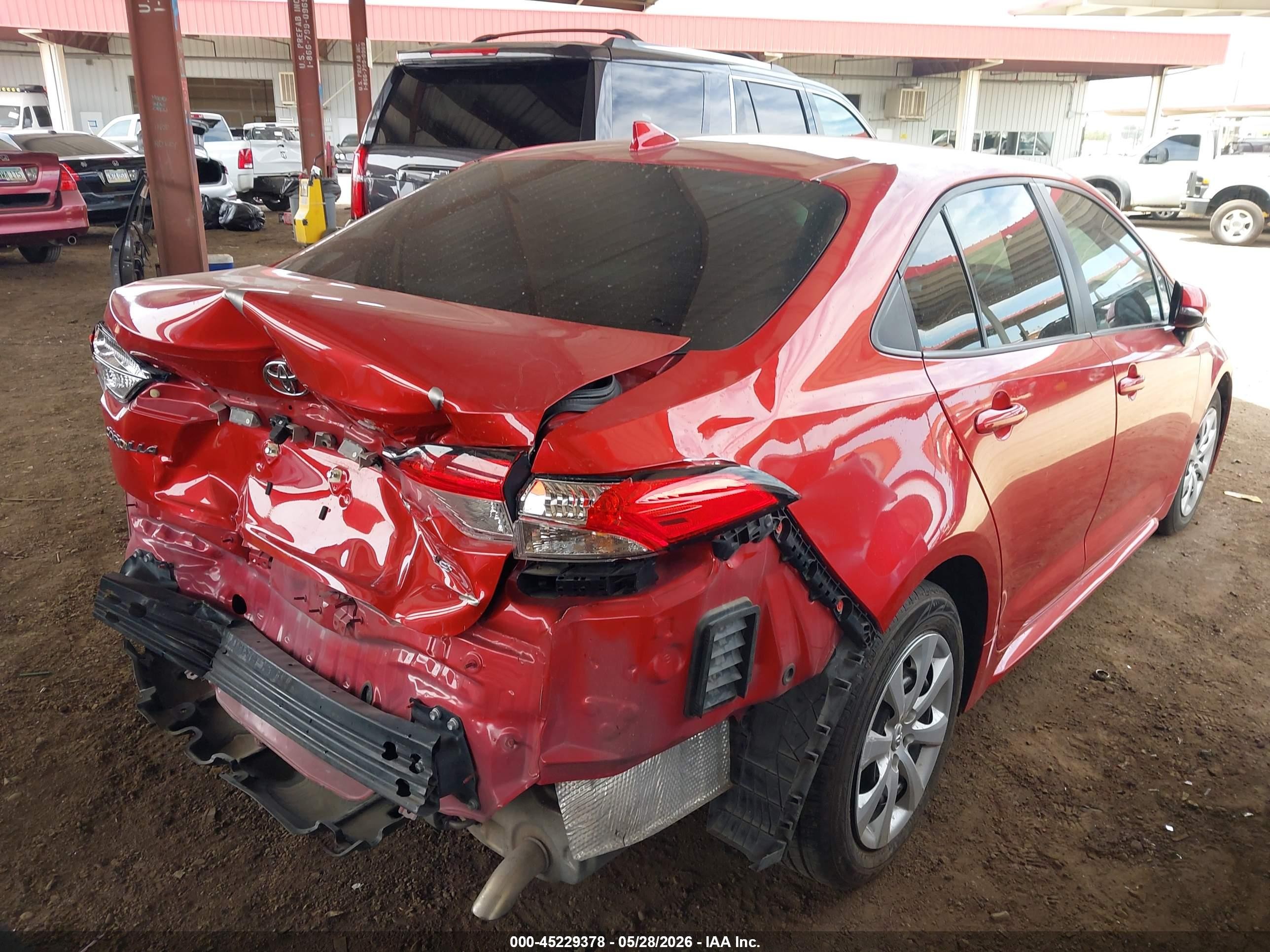 2021 Toyota Corolla Le Red vin: 5YFEPMAE9MP229100