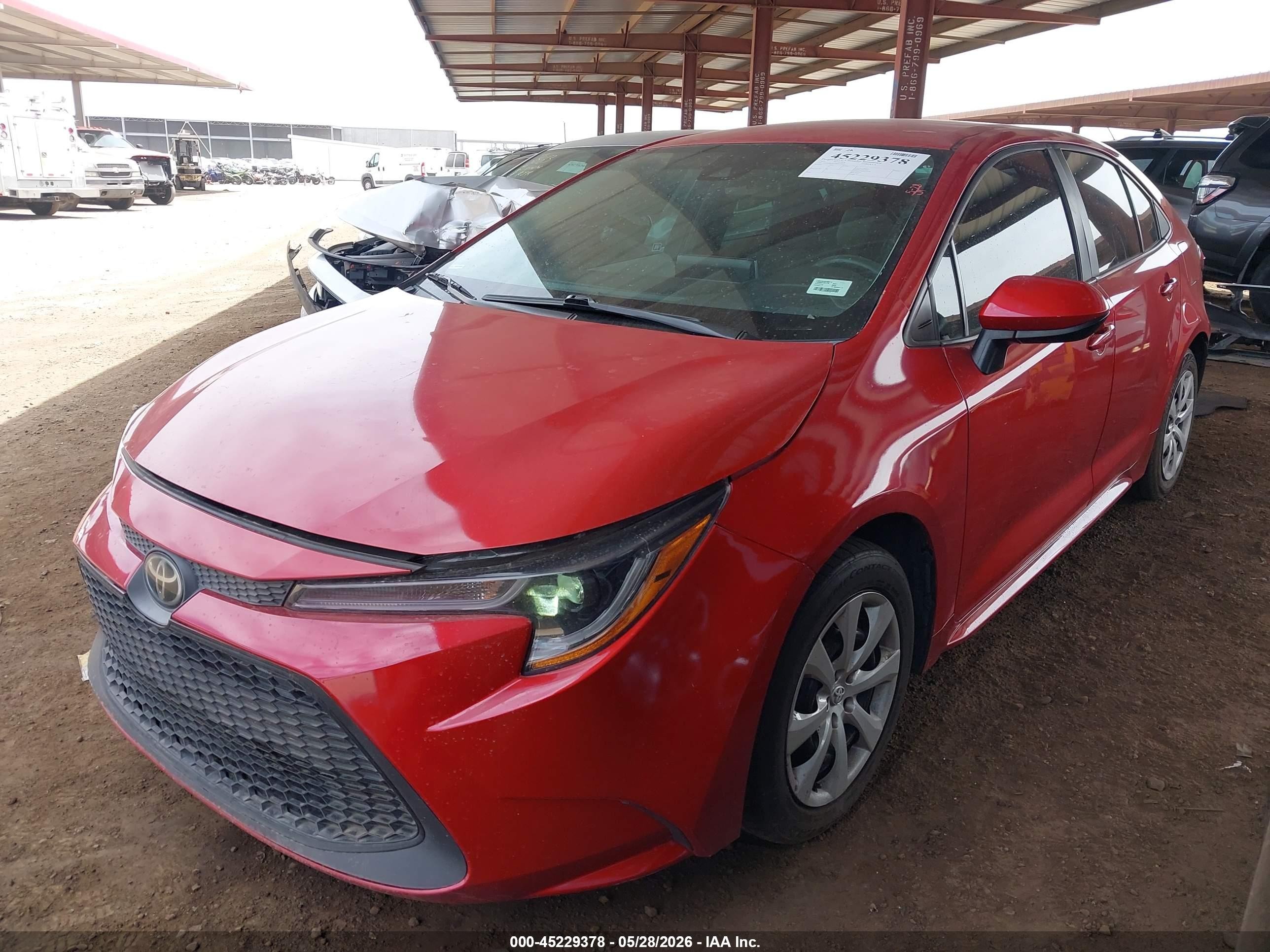 2021 Toyota Corolla Le Red vin: 5YFEPMAE9MP229100