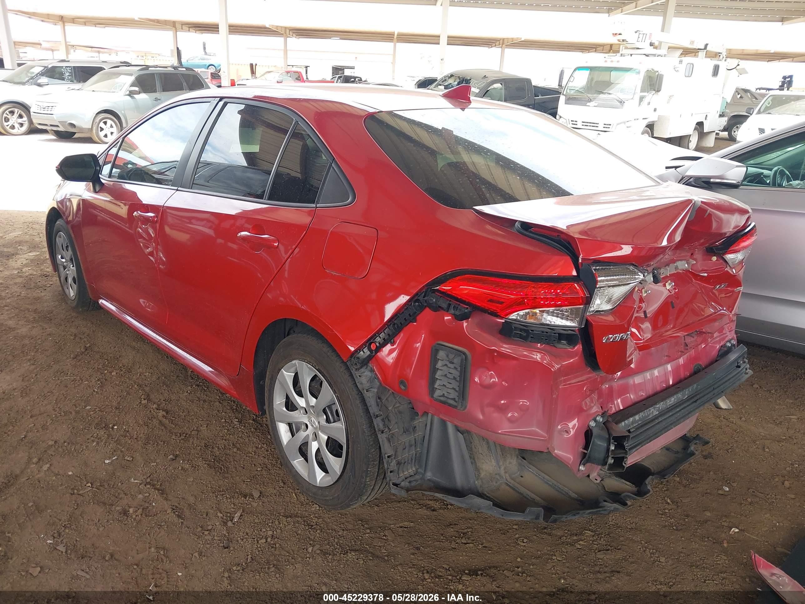 2021 Toyota Corolla Le Red vin: 5YFEPMAE9MP229100