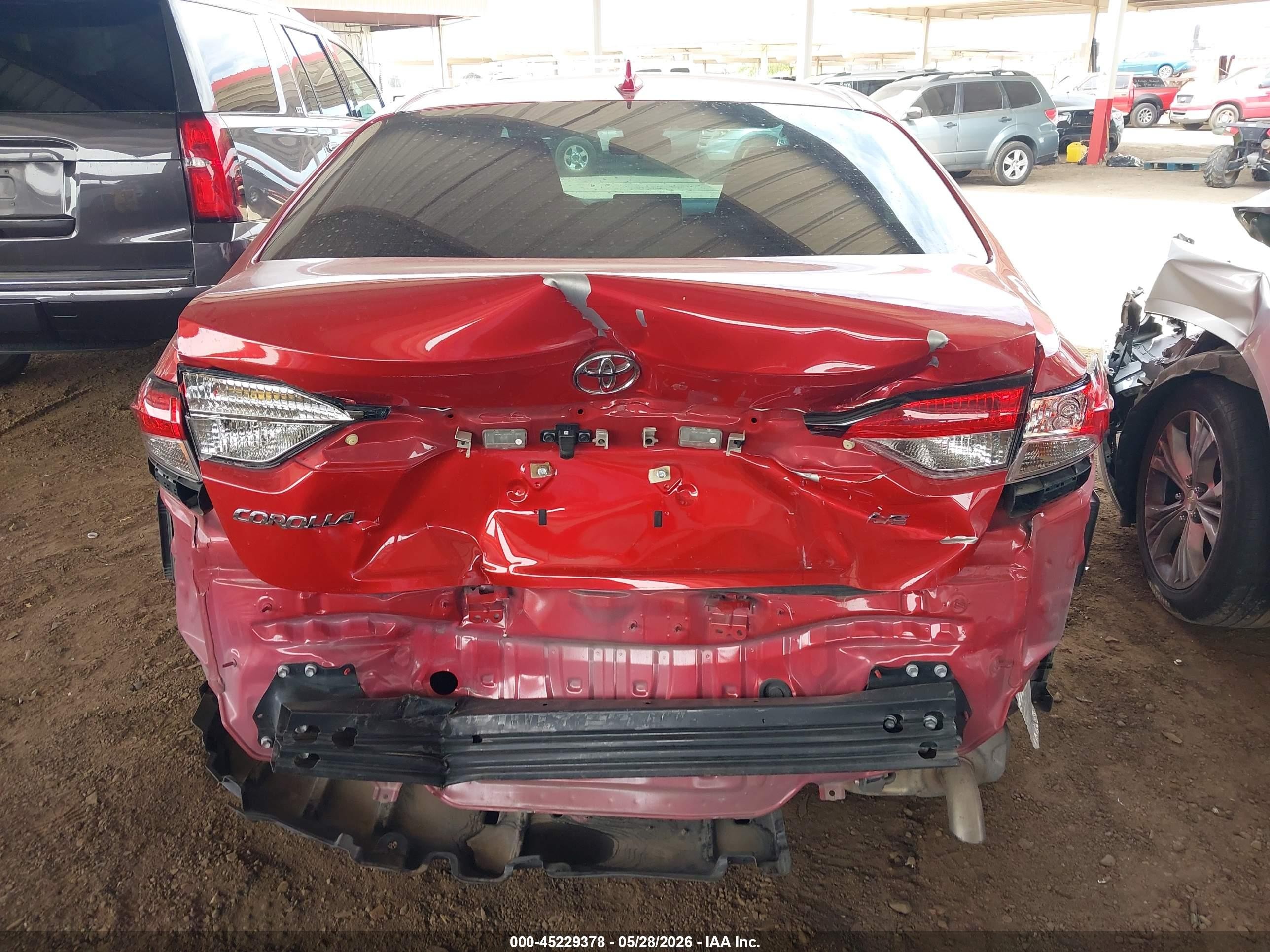 2021 Toyota Corolla Le Red vin: 5YFEPMAE9MP229100
