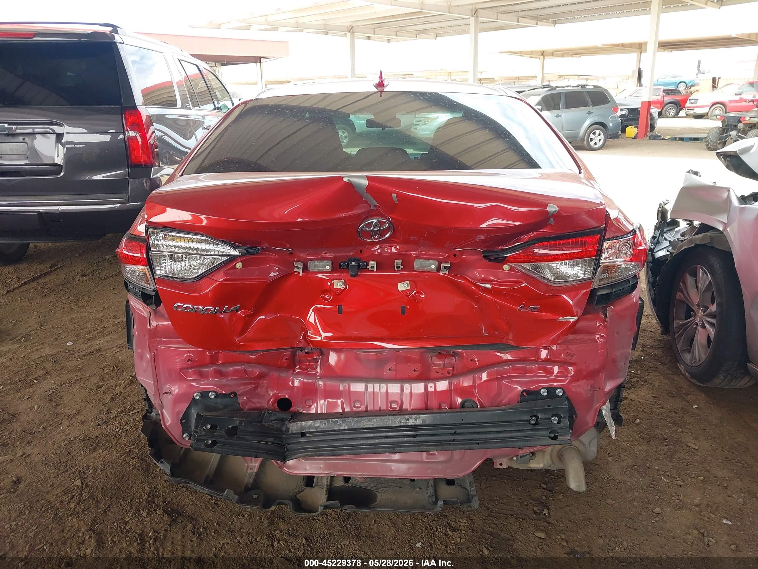 2021 Toyota Corolla Le Red vin: 5YFEPMAE9MP229100