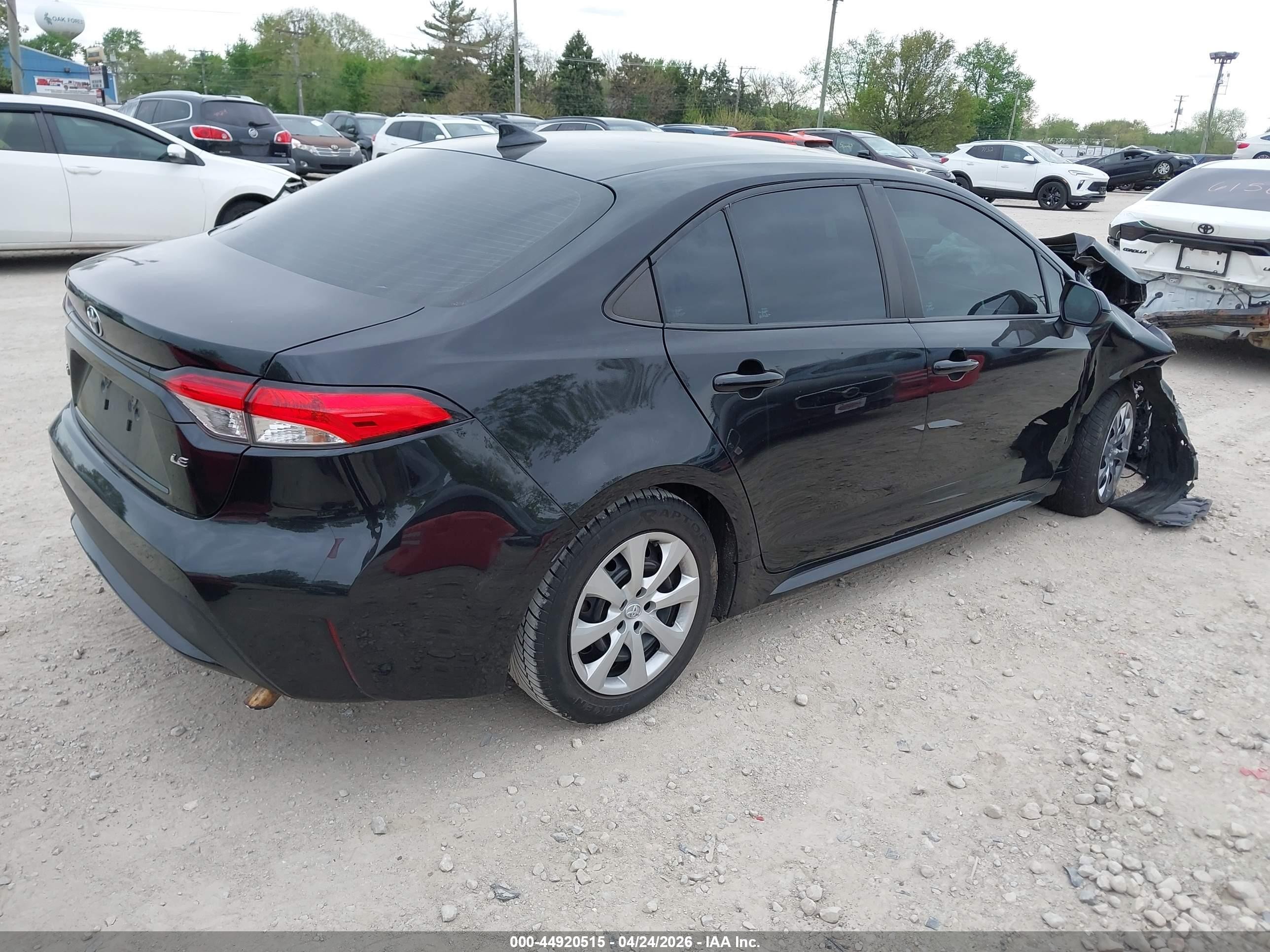 2020 Toyota Corolla Le Black vin: 5YFEPRAEXLP106997