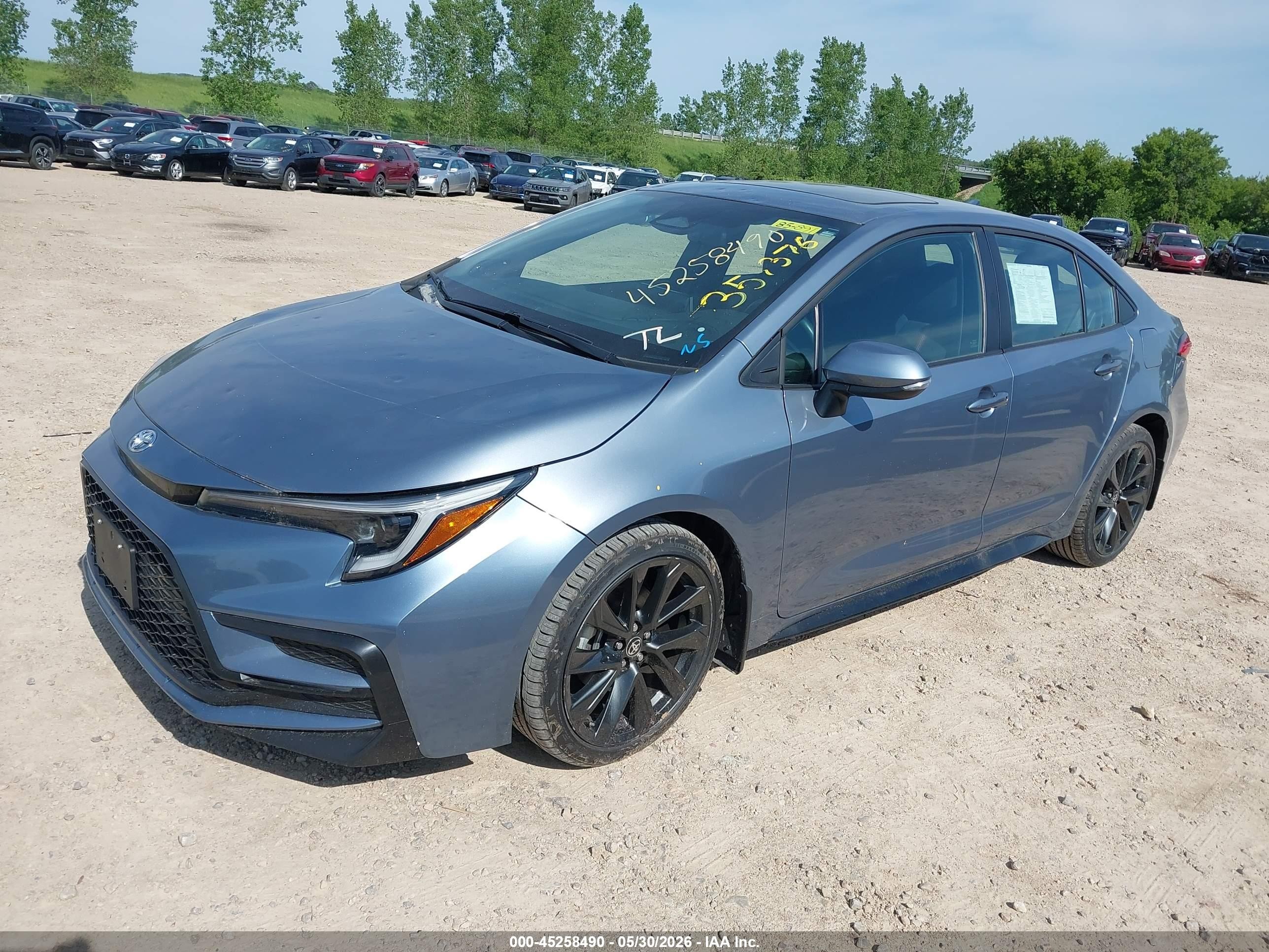 2023 Toyota Corolla Se Light Blue vin: 5YFP4MCE4PP144281