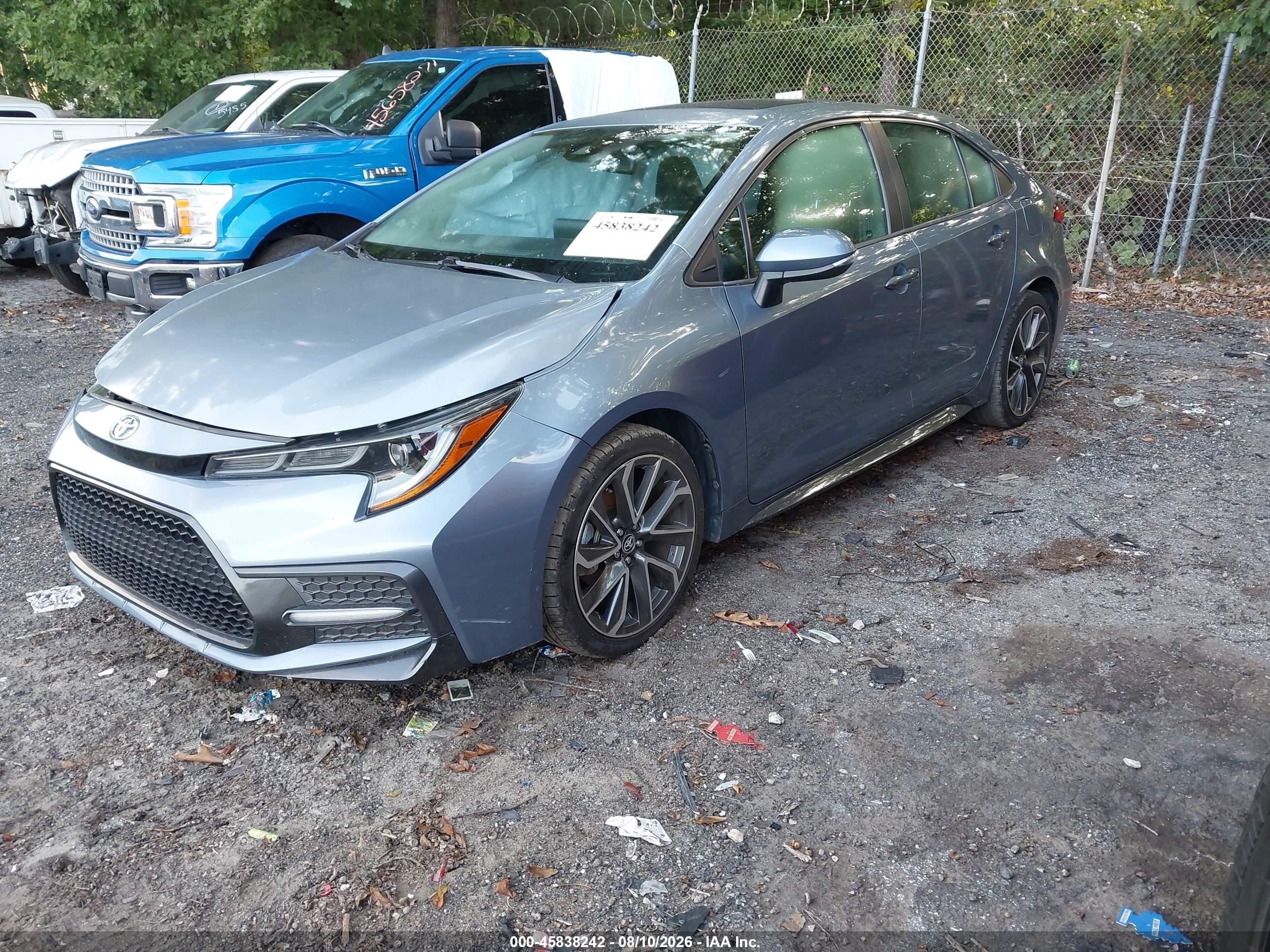 2020 Toyota Corolla Se Blue vin: 5YFP4RCE5LP003209
