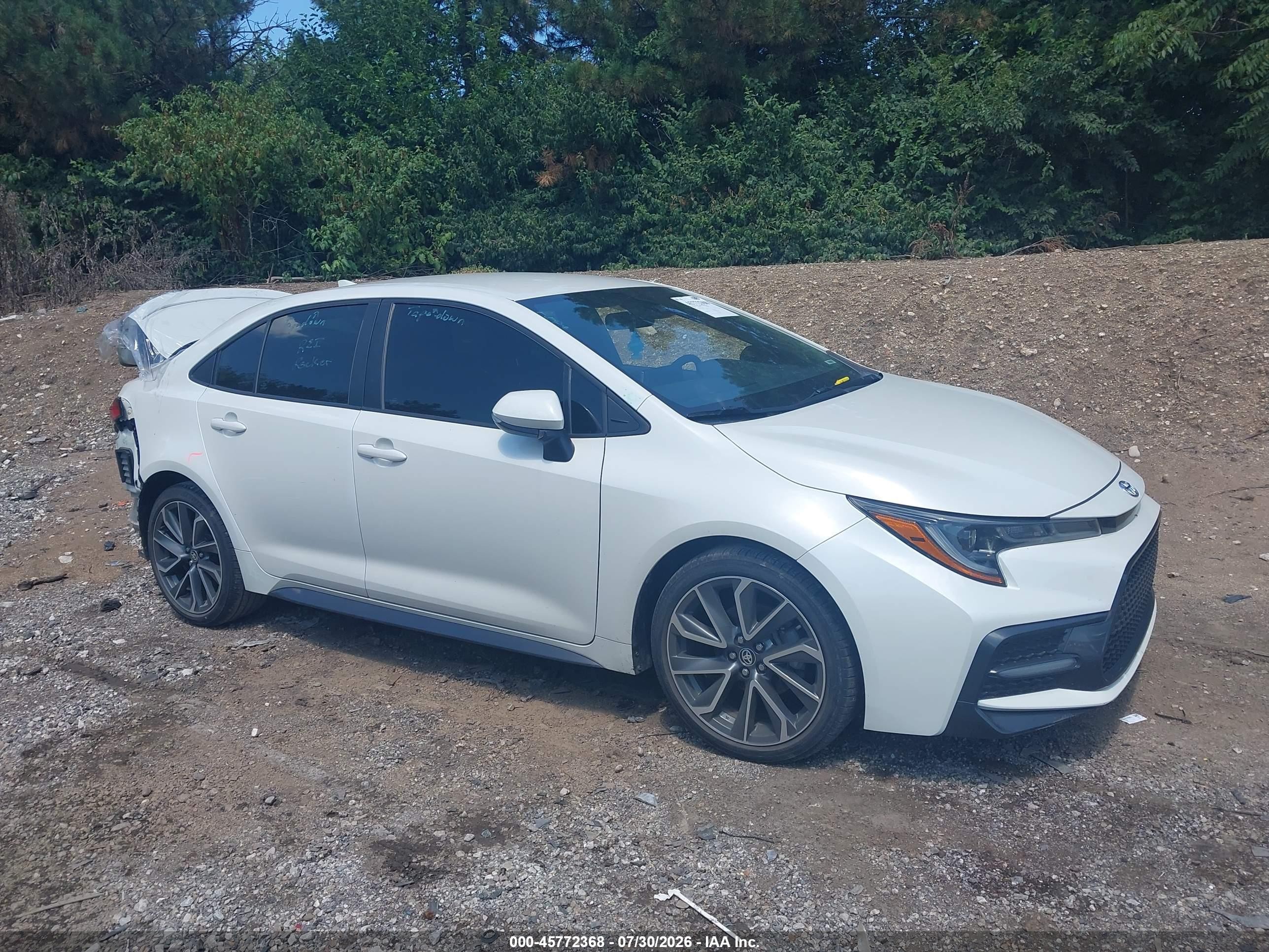 2021 Toyota Corolla Se White vin: 5YFS4MCE1MP063437