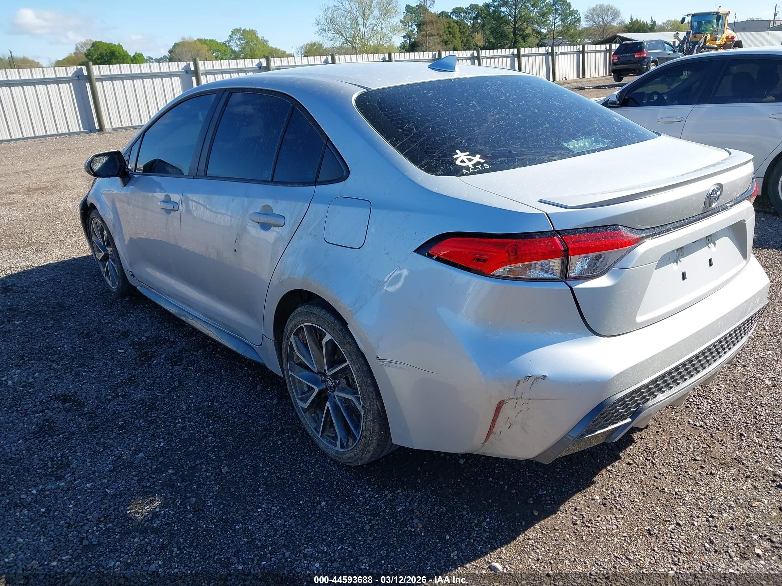 2021 Toyota Corolla Se Silver vin: 5YFS4MCE1MP088449