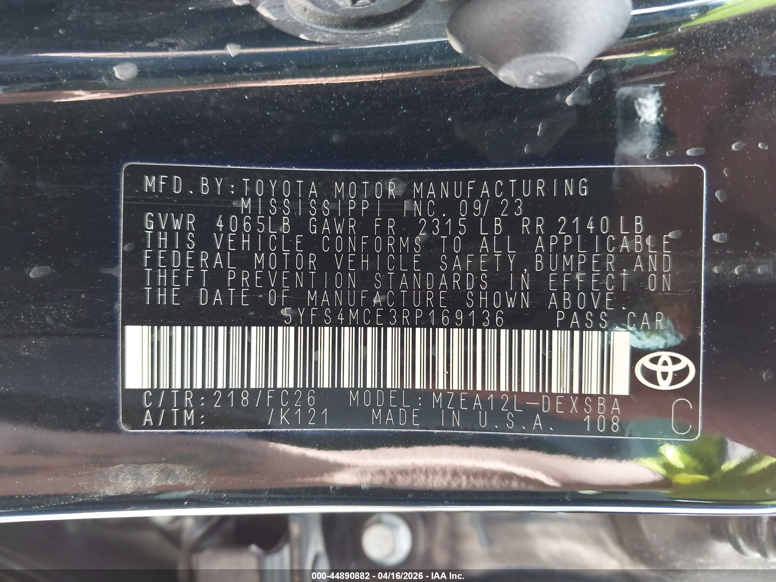 2024 Toyota Corolla Se Black vin: 5YFS4MCE3RP169136