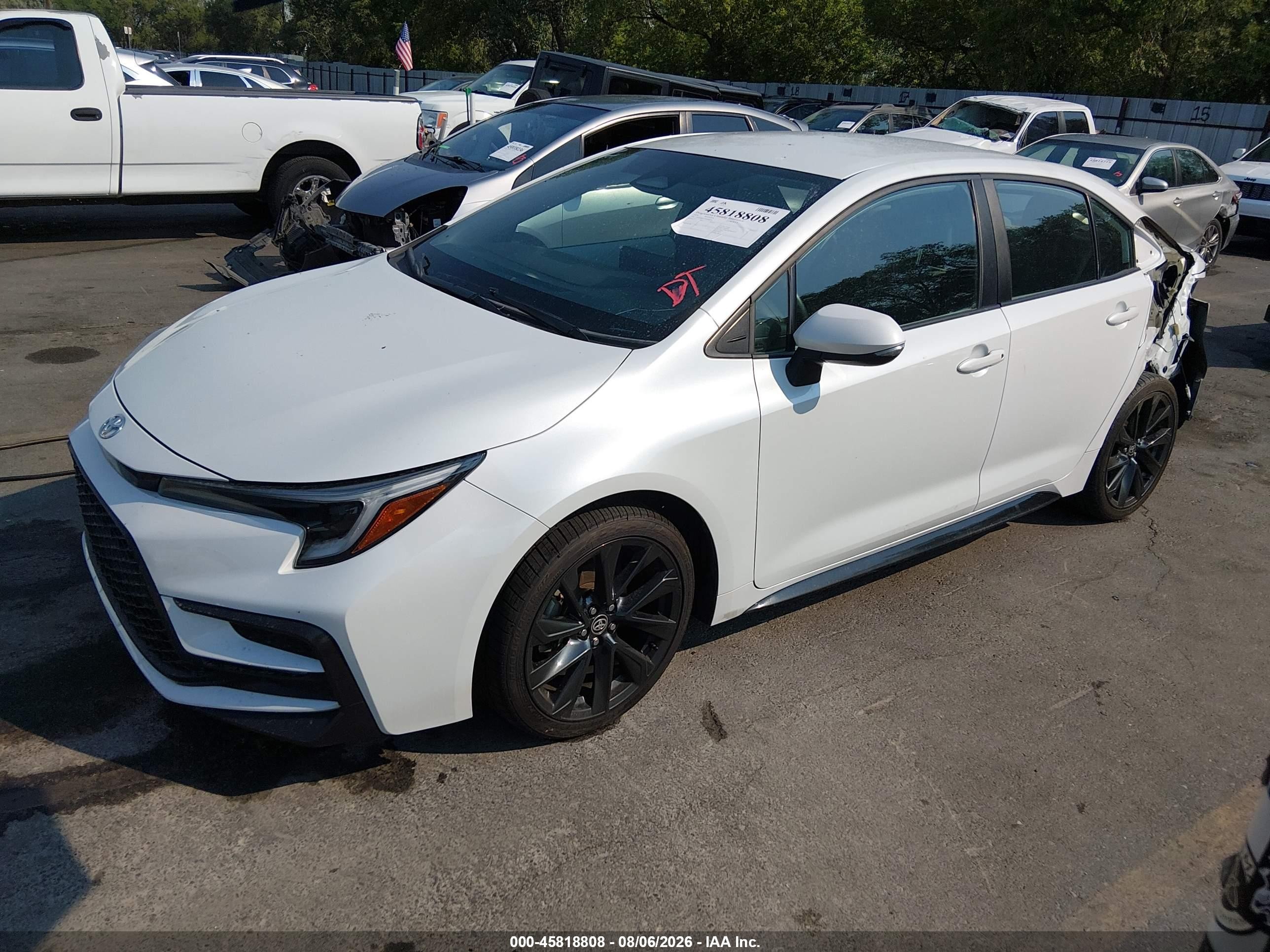 2024 Toyota Corolla Se White vin: 5YFS4MCE5RP180199