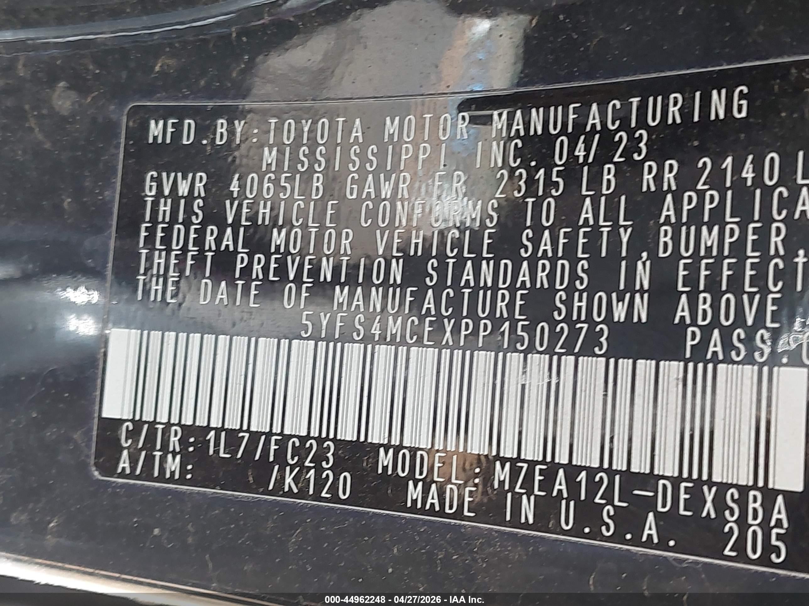 2023 Toyota Corolla Se Синий vin: 5YFS4MCEXPP150273
