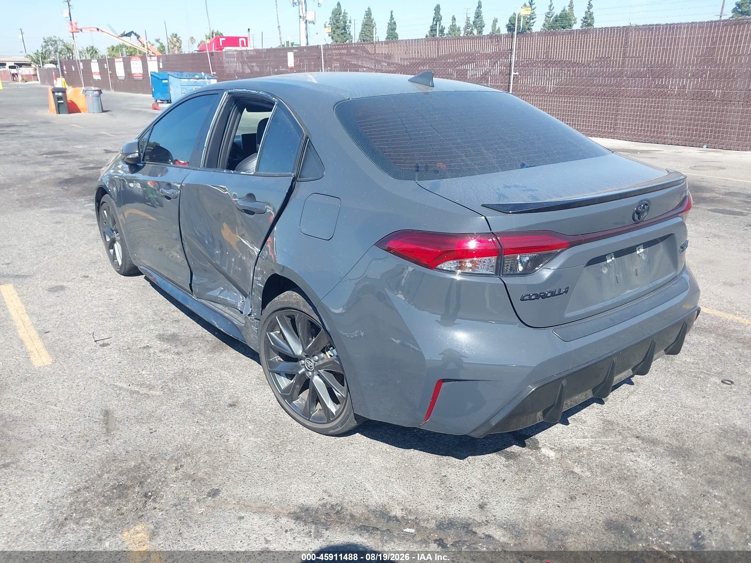 2024 Toyota Corolla Xse Gray vin: 5YFT4MCE2RP208853