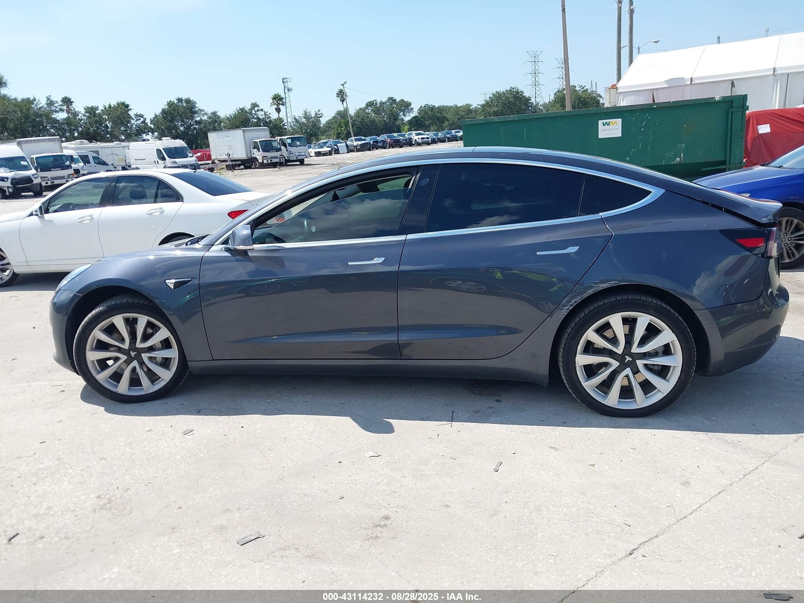 2018 Tesla Model 3 Long Range/mid Range Серый vin: 5YJ3E1EA0JF047747