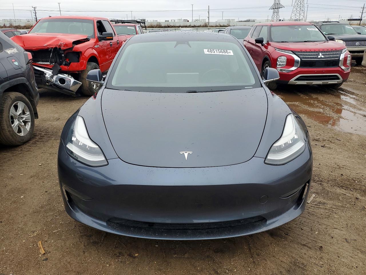 2020 Tesla Model 3 Серый vin: 5YJ3E1EA0LF784837