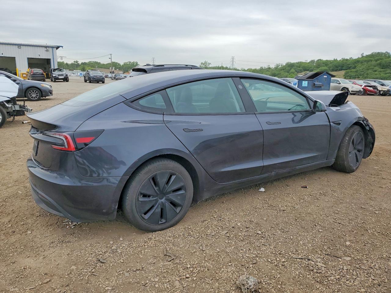 2024 Tesla Model 3 Gray vin: 5YJ3E1EA1RF773550