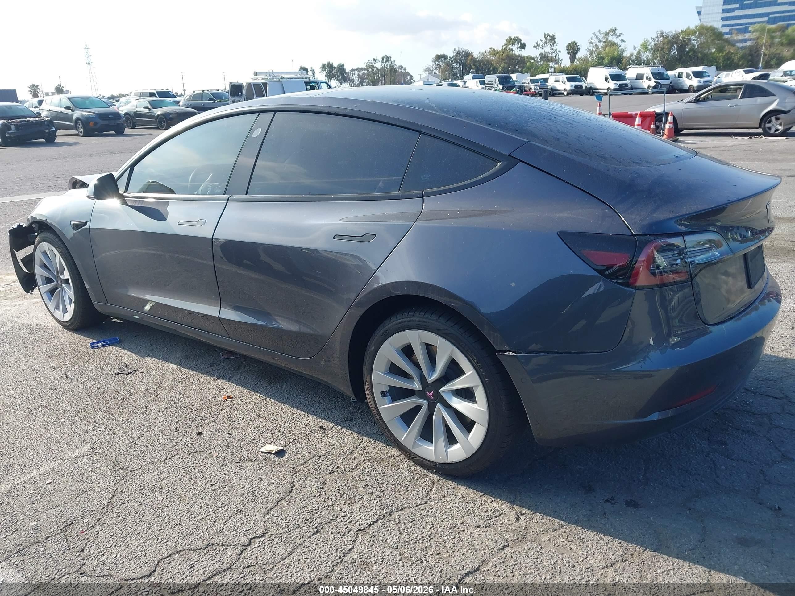 2022 Tesla Model 3 Rear-wheel Drive Серый vin: 5YJ3E1EA2NF234736