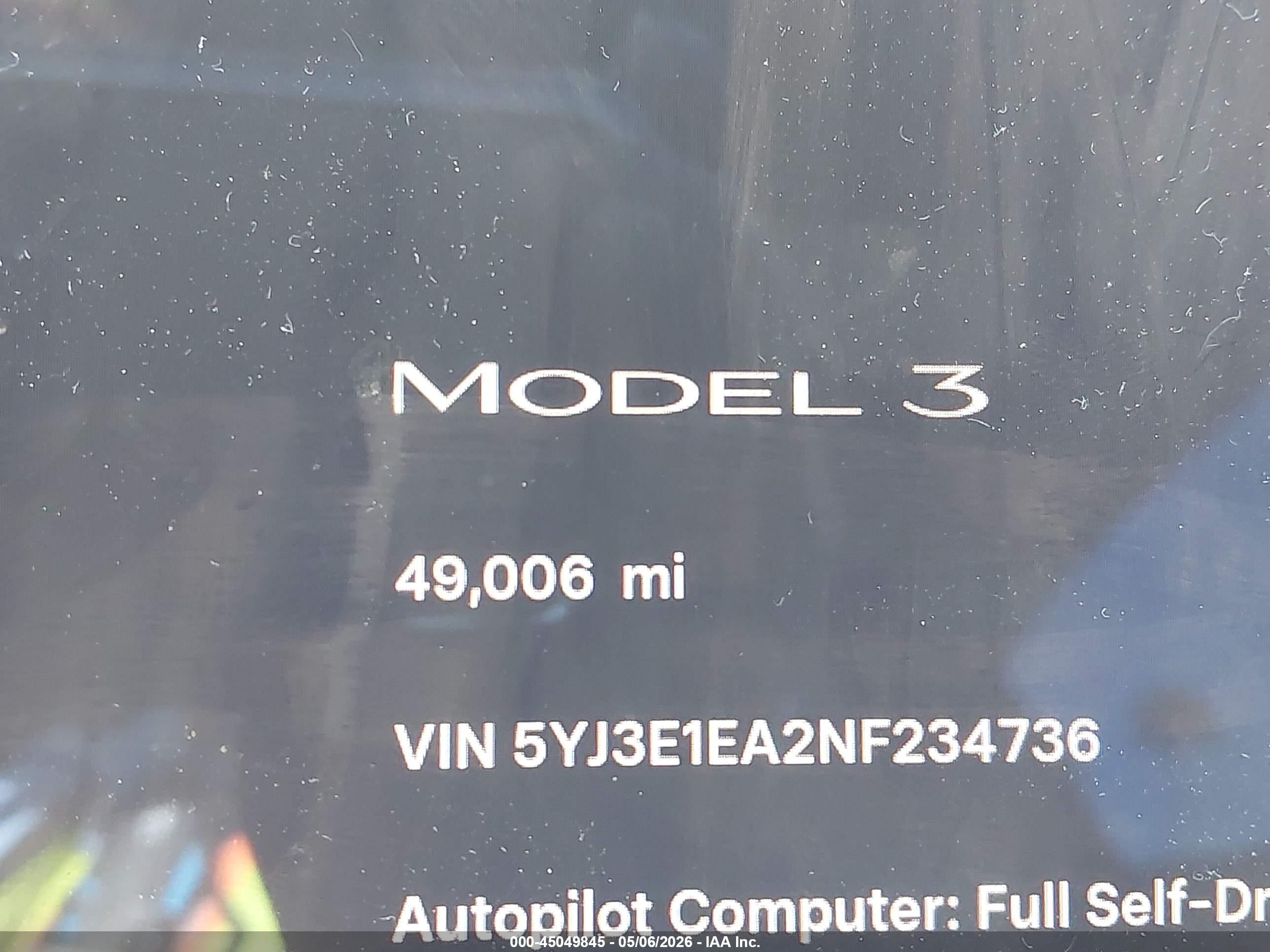 2022 Tesla Model 3 Rear-wheel Drive Серый vin: 5YJ3E1EA2NF234736