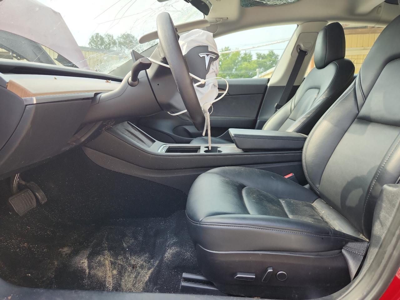 2023 Tesla Model 3 Red vin: 5YJ3E1EA2PF435295 Damage: Windshield, Broken, Replacement Required