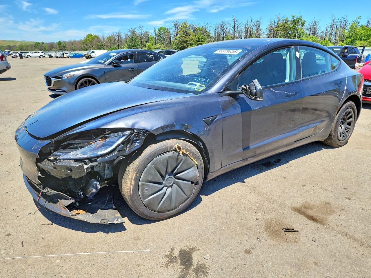 2025 Tesla Model 3 Серый vin: 5YJ3E1EA3SF134530
