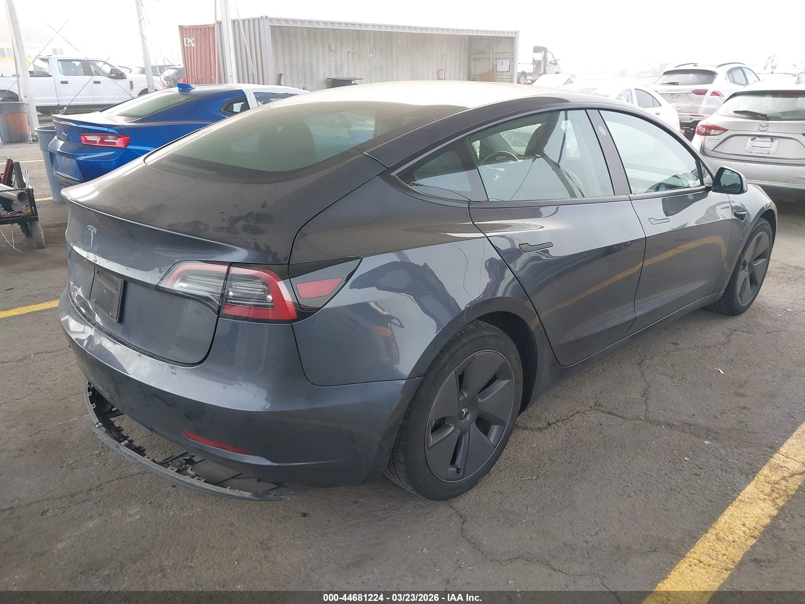 2023 Tesla Model 3 Rear-wheel Drive Серый vin: 5YJ3E1EA4PF707538