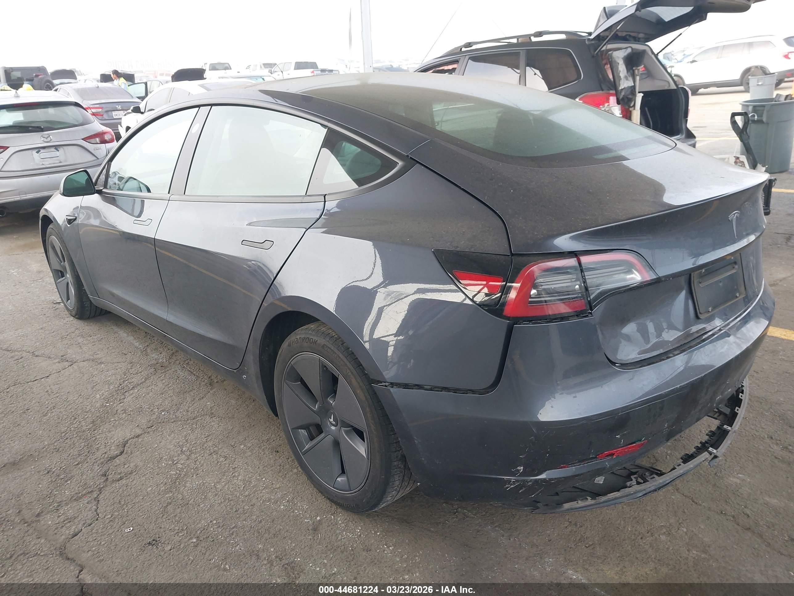 2023 Tesla Model 3 Rear-wheel Drive Серый vin: 5YJ3E1EA4PF707538