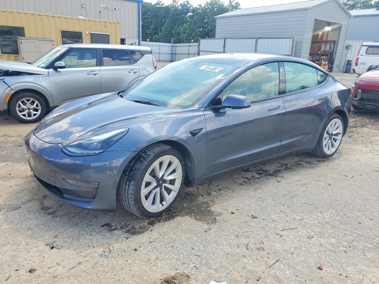 2022 Tesla Model 3 Серый vin: 5YJ3E1EA5NF291075
