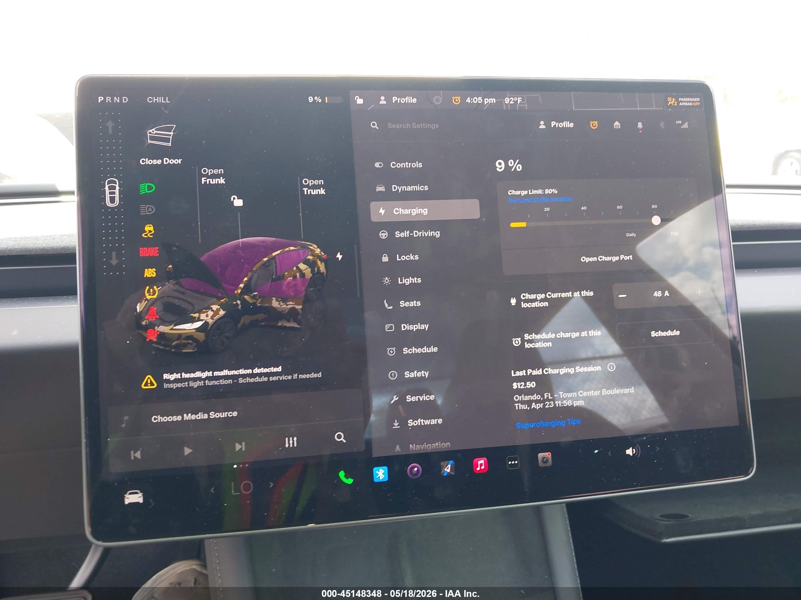 2025 Tesla Model 3 Long Range Rear-wheel Drive/standard Rear-wheel Drive Серый vin: 5YJ3E1EA5SF075061