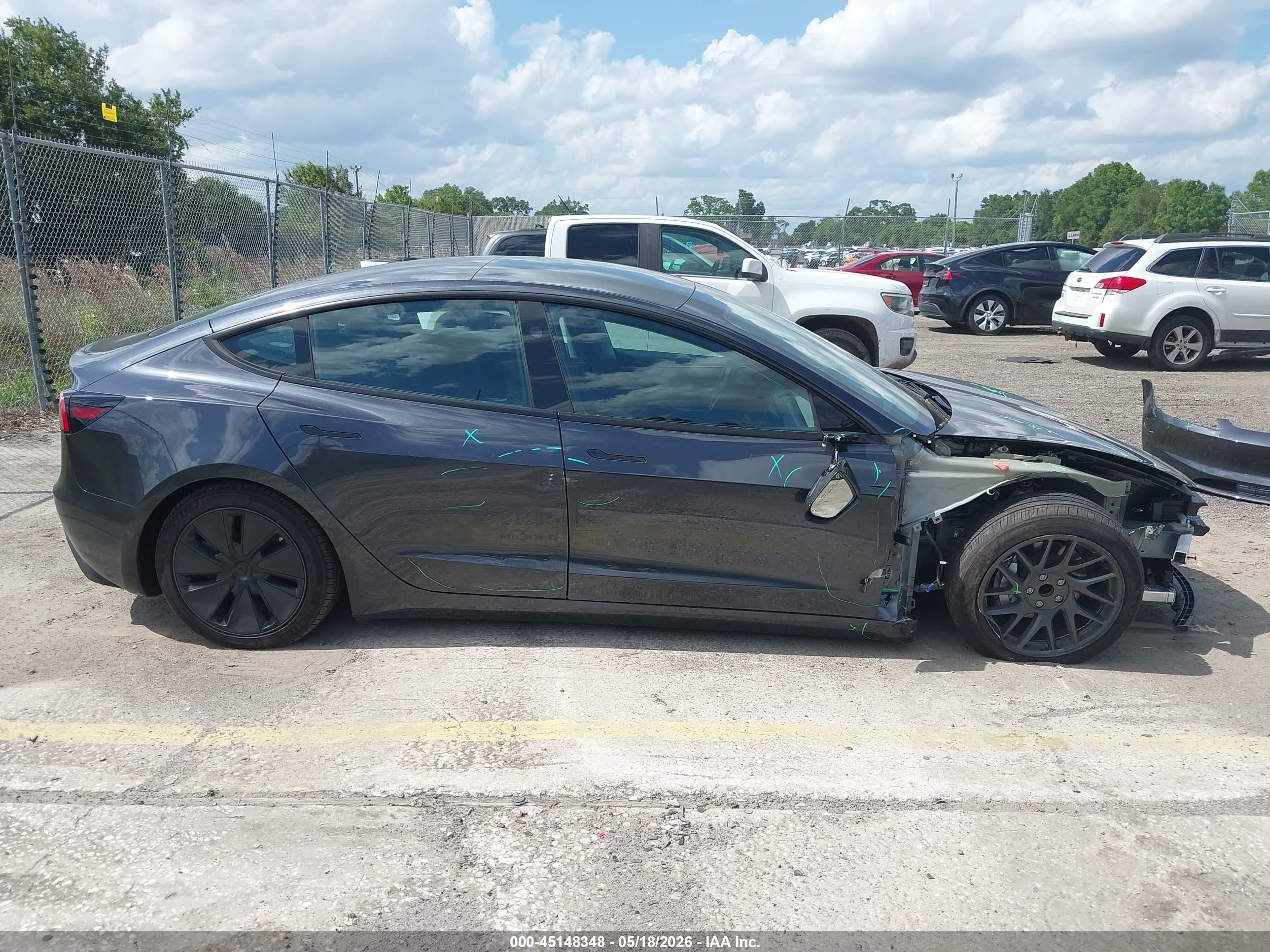 2025 Tesla Model 3 Long Range Rear-wheel Drive/standard Rear-wheel Drive Серый vin: 5YJ3E1EA5SF075061