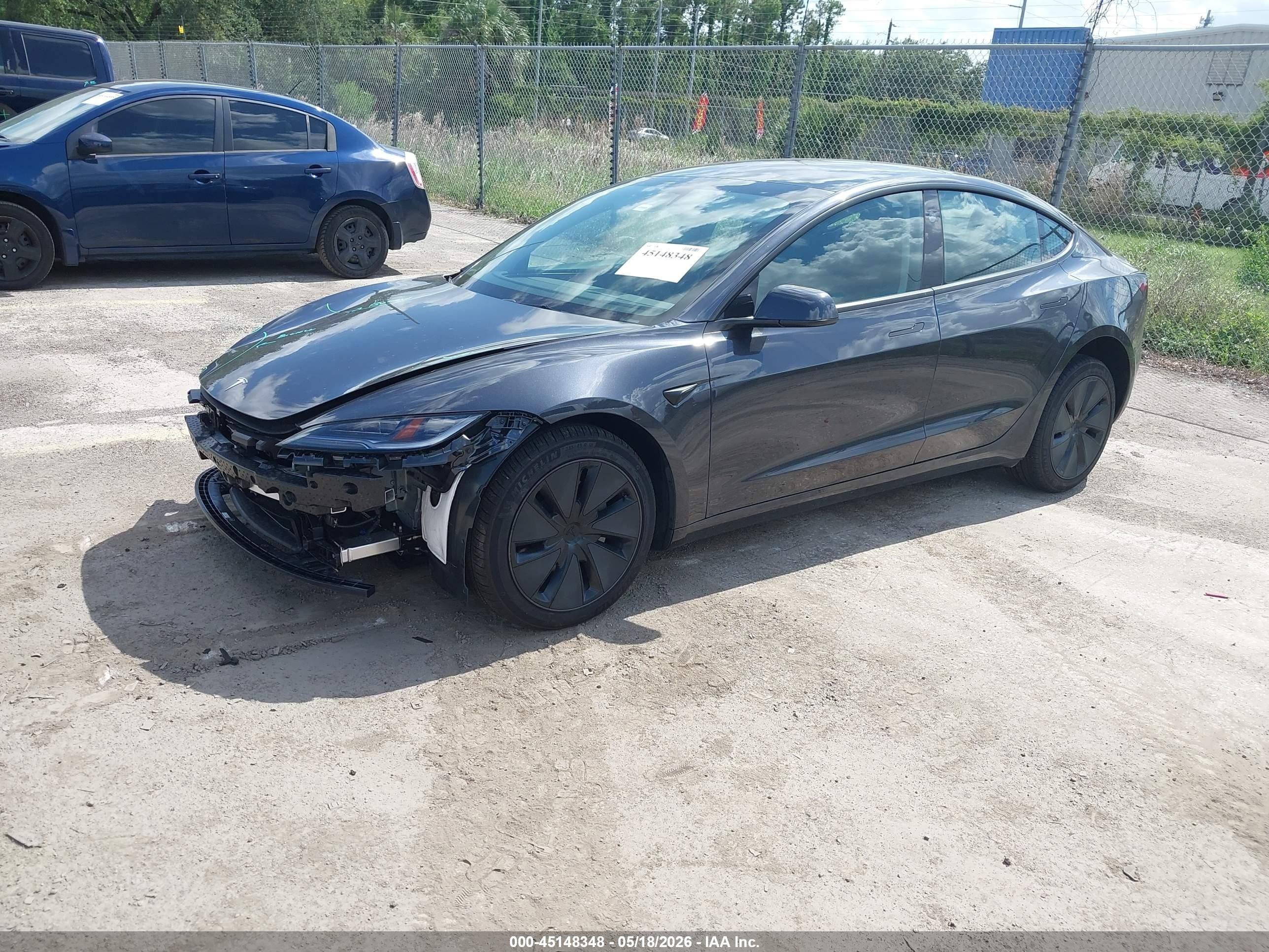 2025 Tesla Model 3 Long Range Rear-wheel Drive/standard Rear-wheel Drive Серый vin: 5YJ3E1EA5SF075061