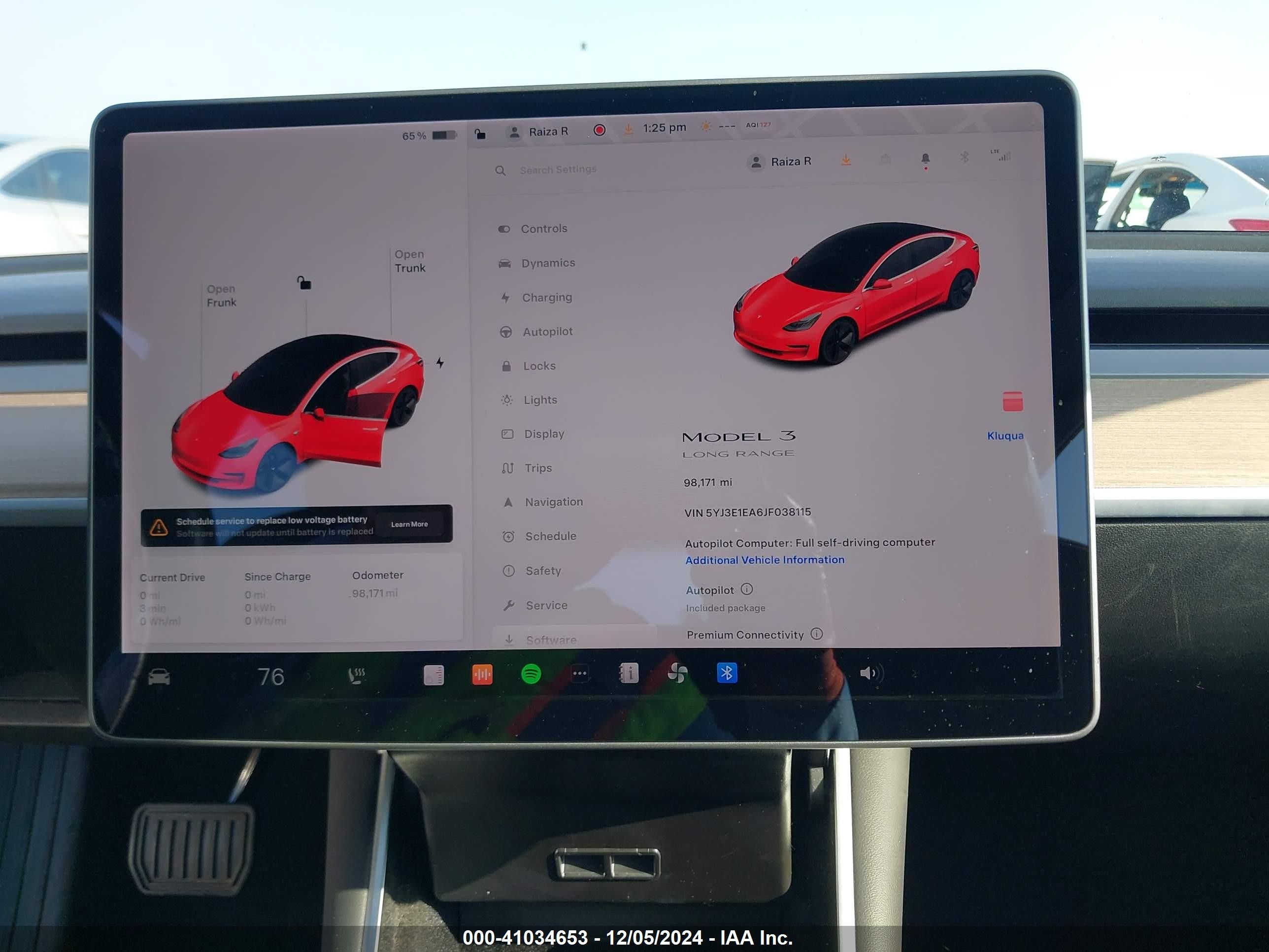 2018 Tesla Model 3 Long Range/mid Range Синий vin: 5YJ3E1EA6JF038115
