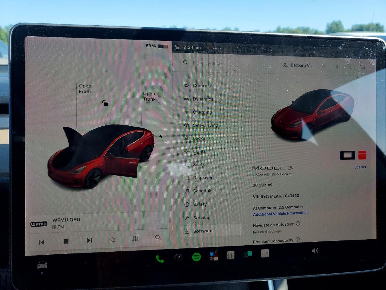 2018 Tesla Model 3 Red vin: 5YJ3E1EA6JF043430