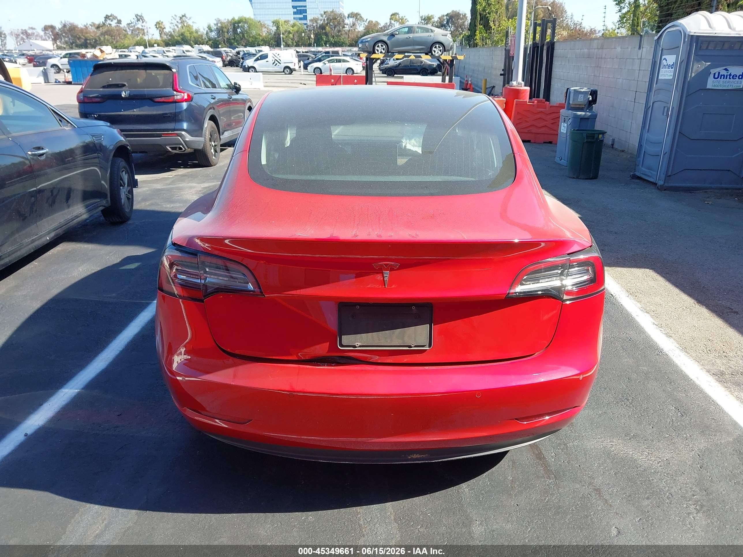 2020 Tesla Model 3 Standard Range Plus Rear-wheel Drive/standard Range Rear-wheel Drive Red vin: 5YJ3E1EA6LF804623