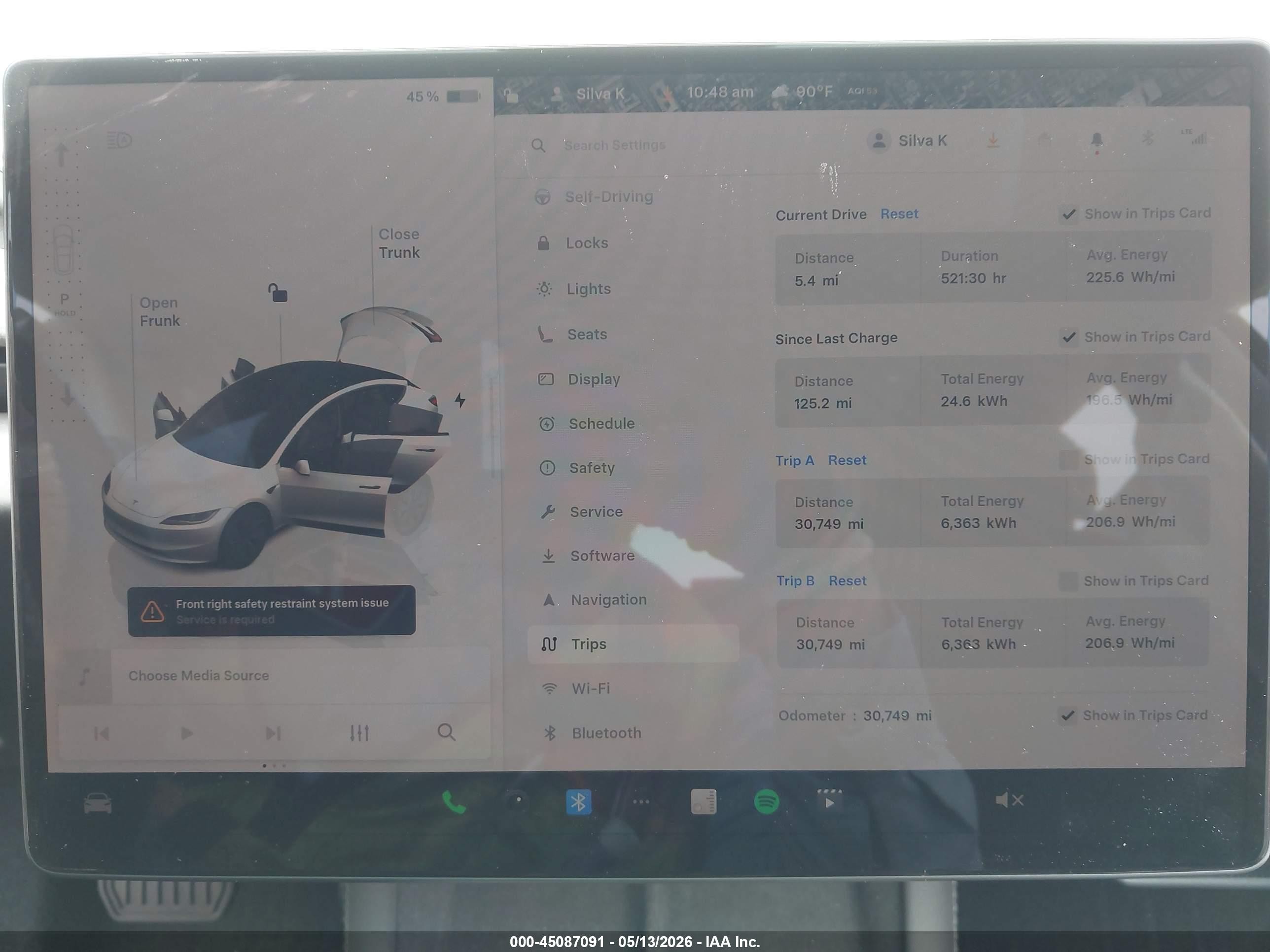 2025 Tesla Model 3 Long Range Rear-wheel Drive/standard Rear-wheel Drive White vin: 5YJ3E1EA6SF005231
