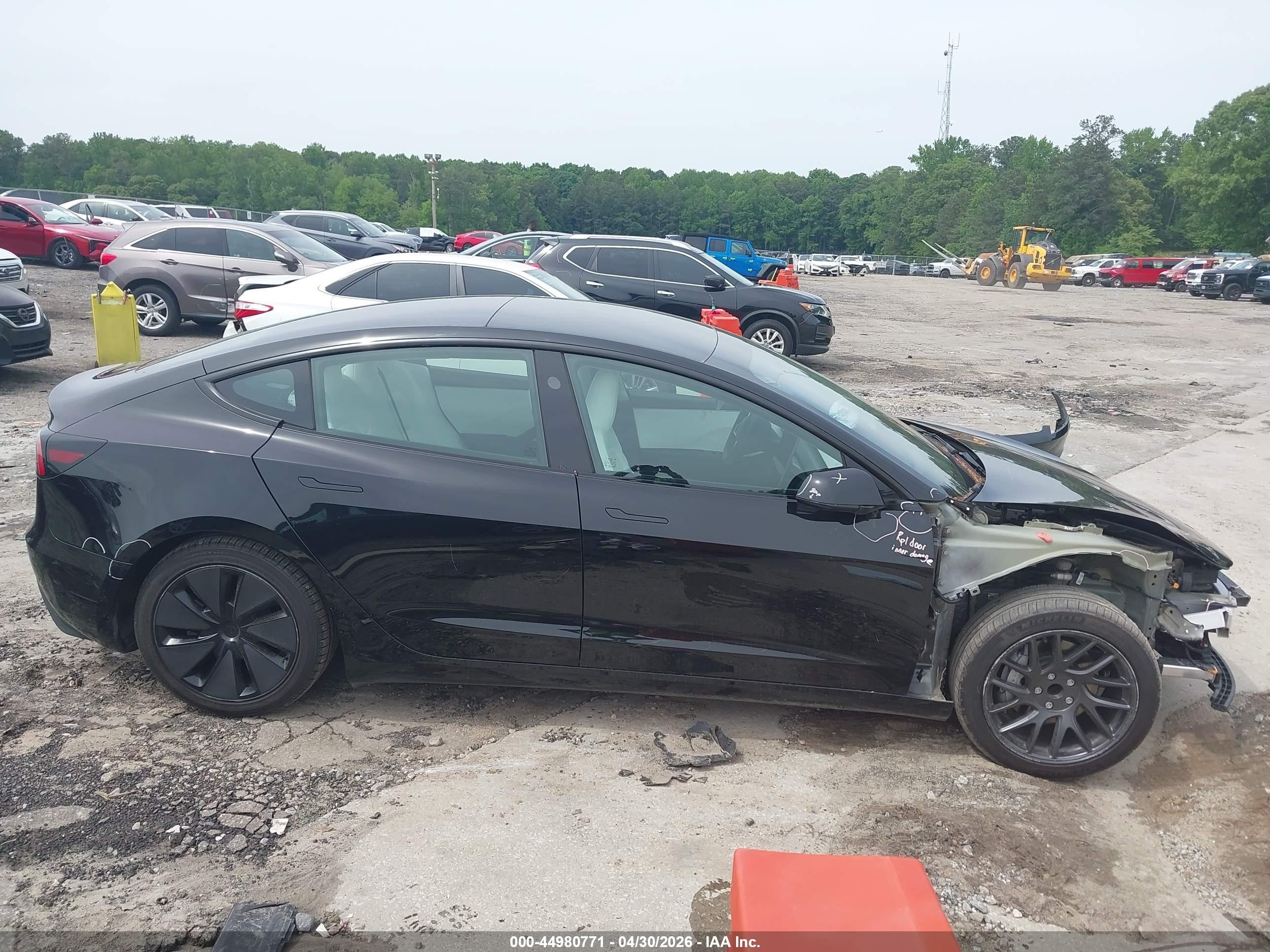 2025 Tesla Model 3 Long Range Rear-wheel Drive/standard Rear-wheel Drive Black vin: 5YJ3E1EA6SF934870
