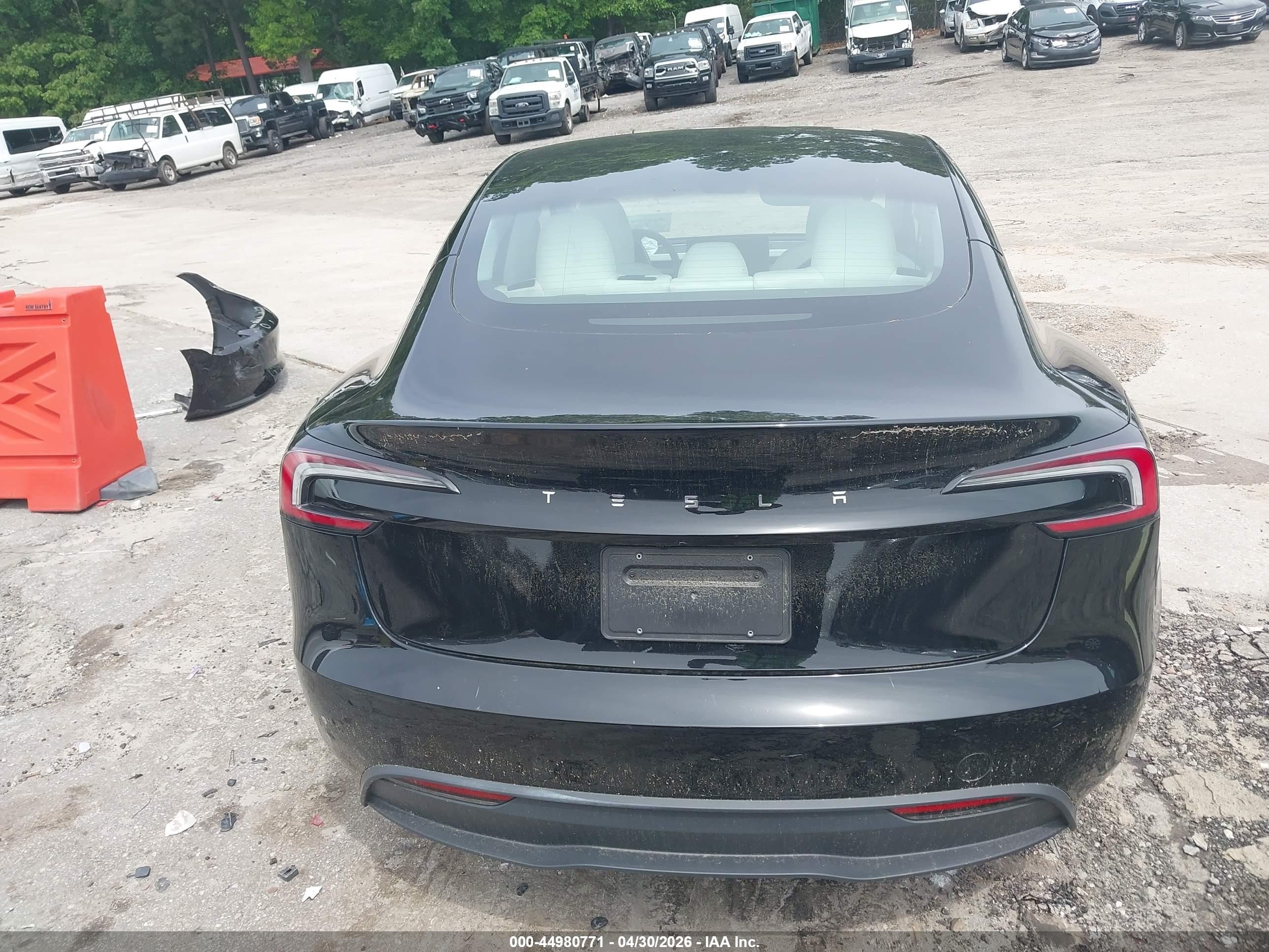 2025 Tesla Model 3 Long Range Rear-wheel Drive/standard Rear-wheel Drive Black vin: 5YJ3E1EA6SF934870