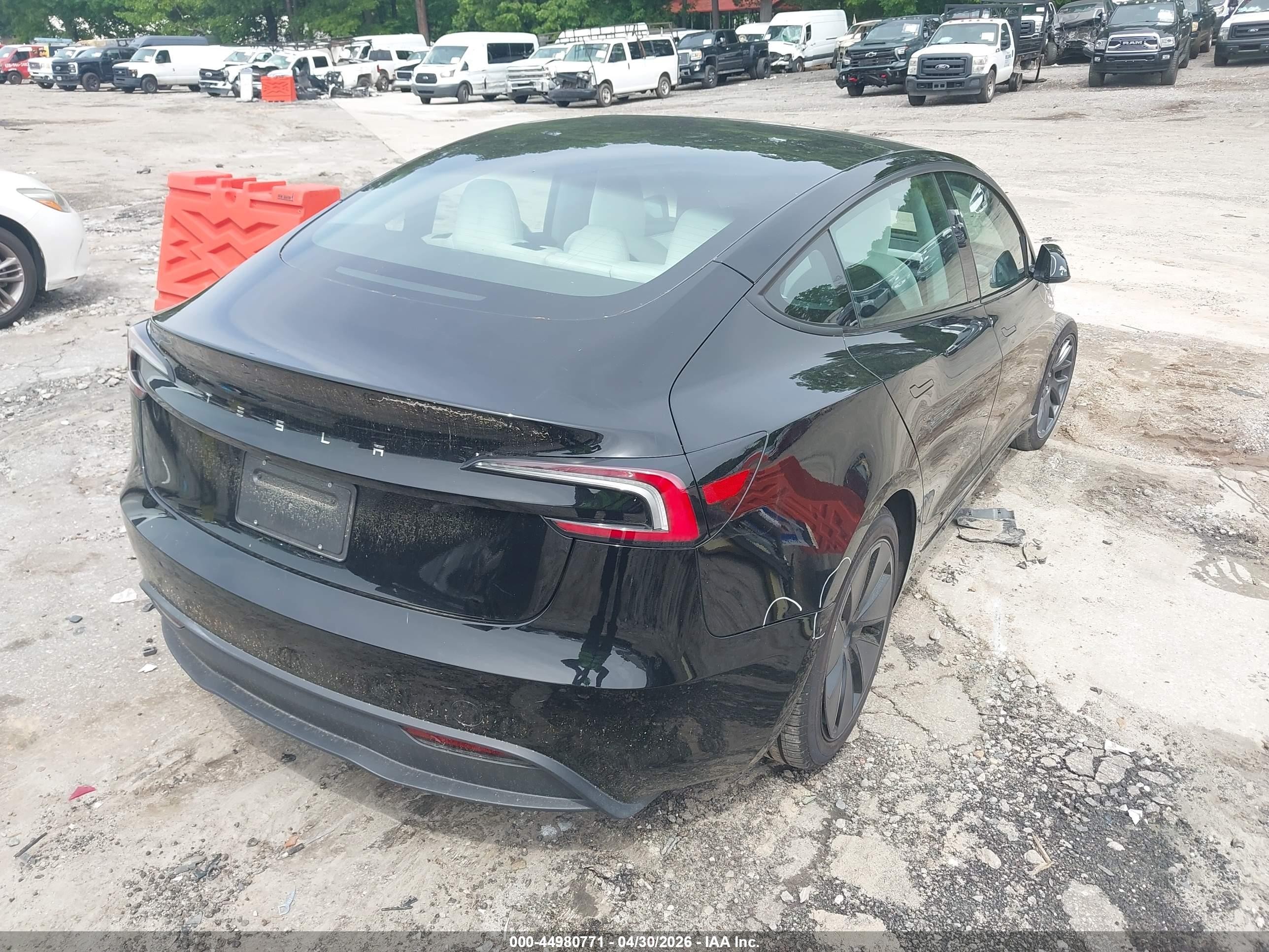2025 Tesla Model 3 Long Range Rear-wheel Drive/standard Rear-wheel Drive Black vin: 5YJ3E1EA6SF934870
