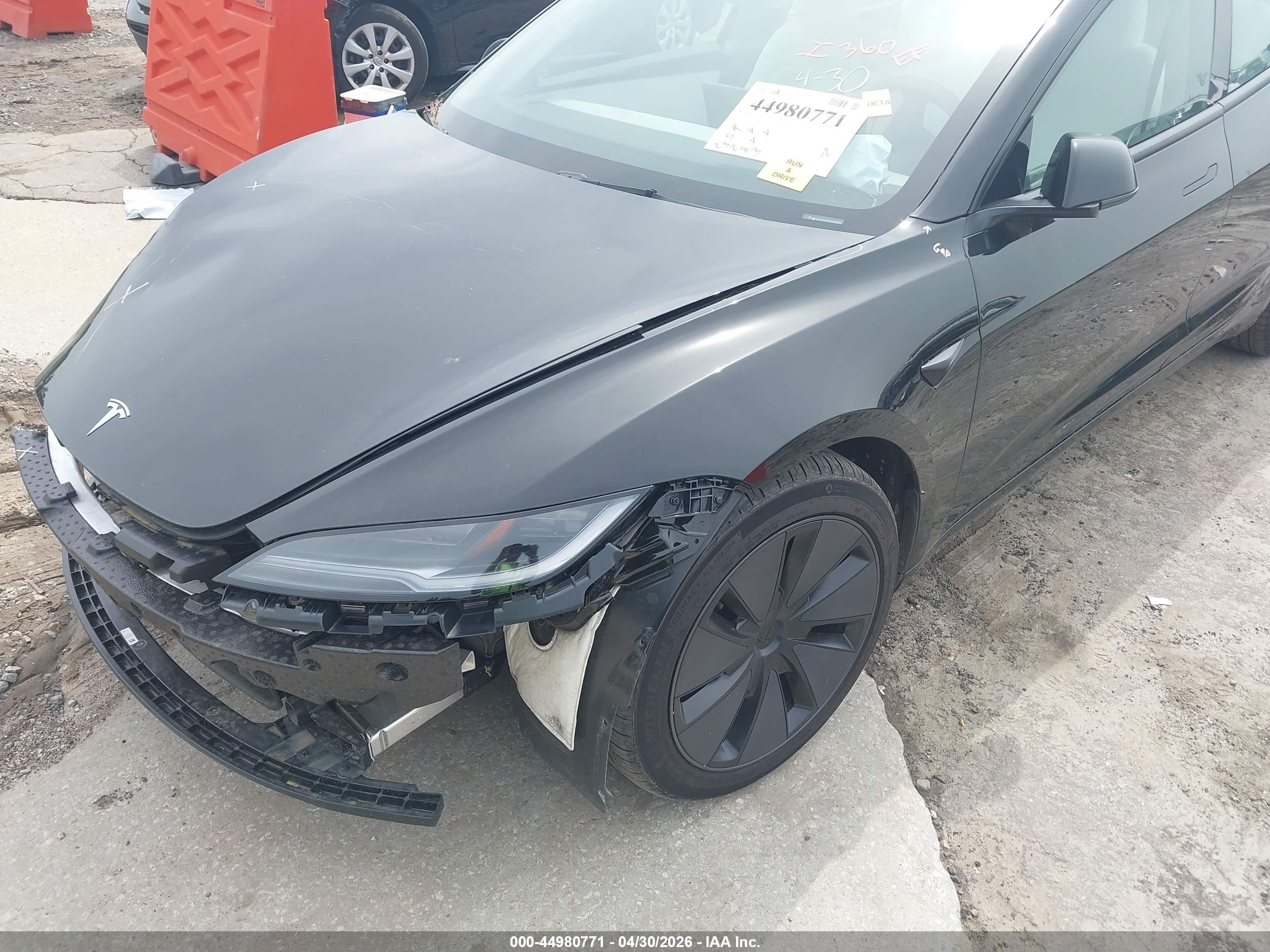 2025 Tesla Model 3 Long Range Rear-wheel Drive/standard Rear-wheel Drive Black vin: 5YJ3E1EA6SF934870