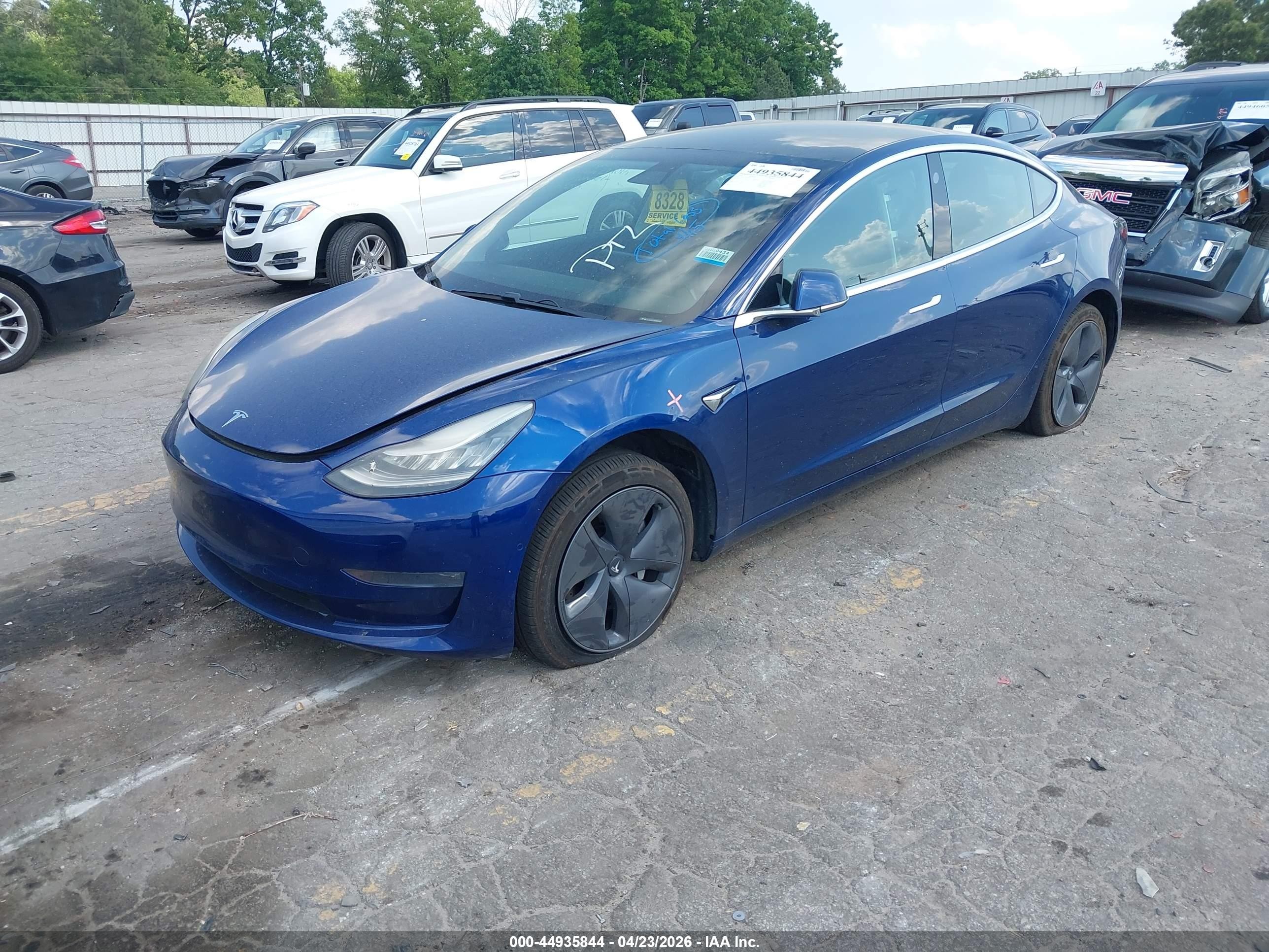 2019 Tesla Model 3 Long Range/mid Range/standard Range/standard Range Plus Синий vin: 5YJ3E1EA7KF317378