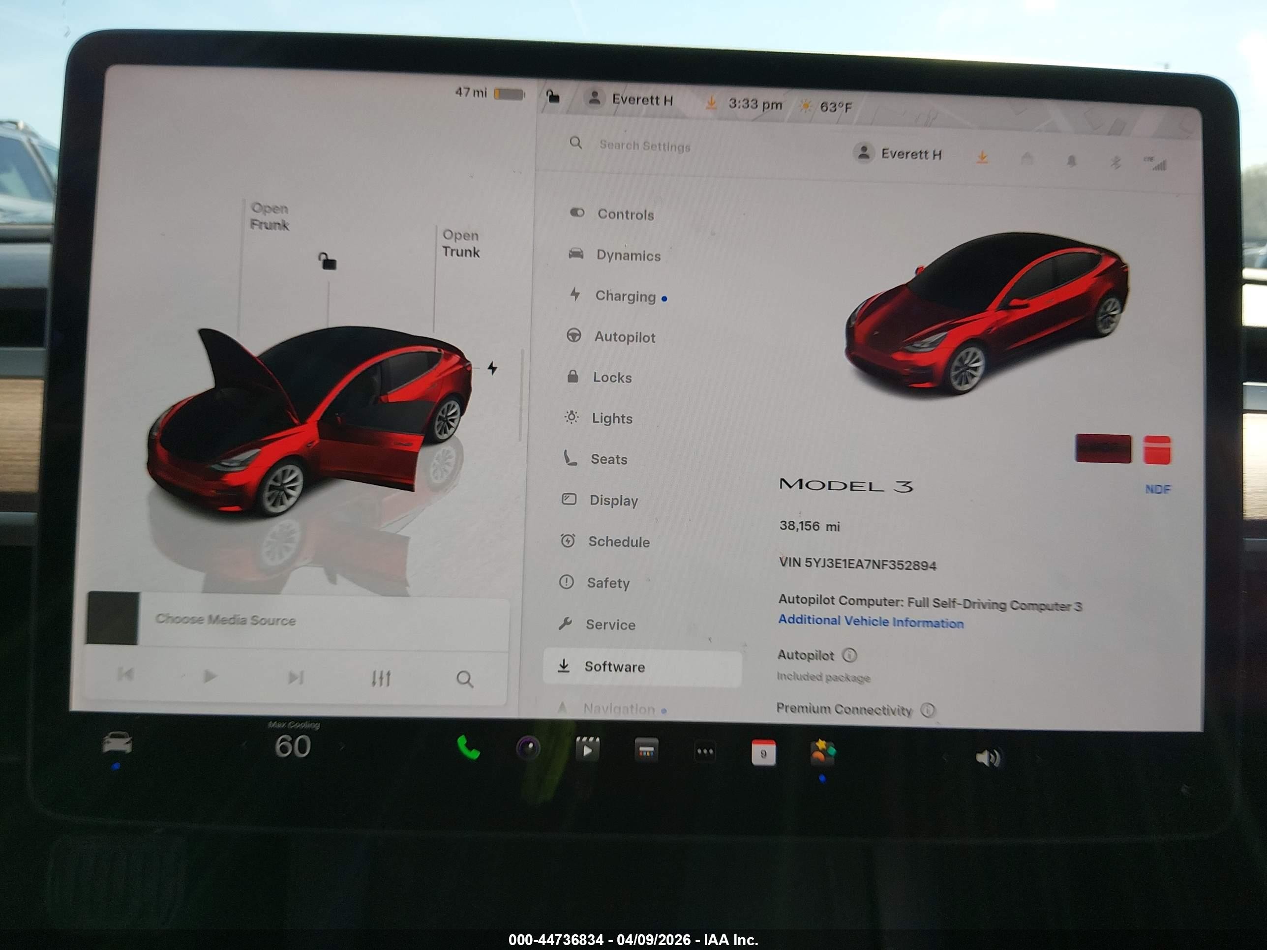 2022 Tesla Model 3 Rear-wheel Drive Белый vin: 5YJ3E1EA7NF352894
