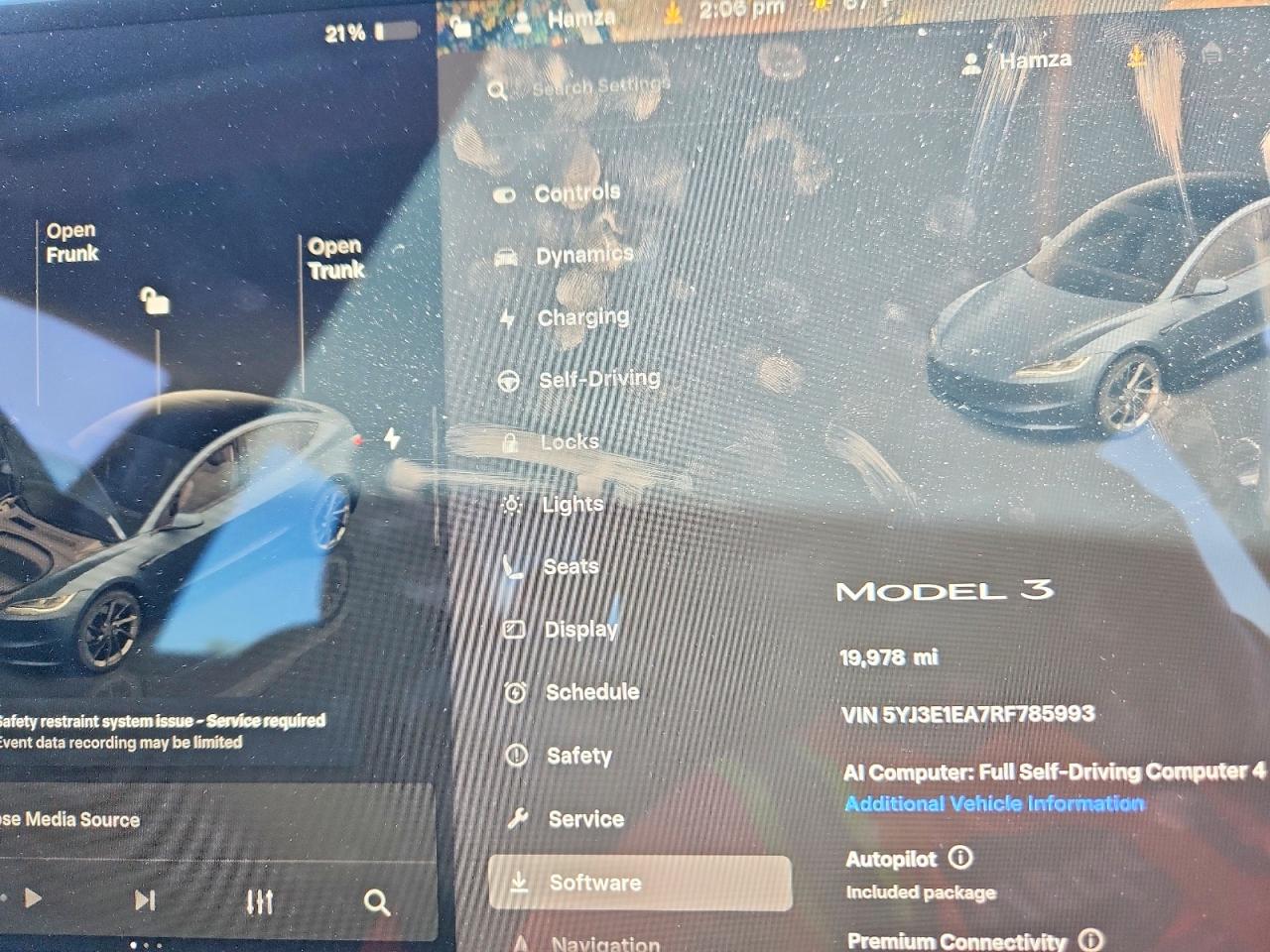 2024 Tesla Model 3 Gray vin: 5YJ3E1EA7RF785993