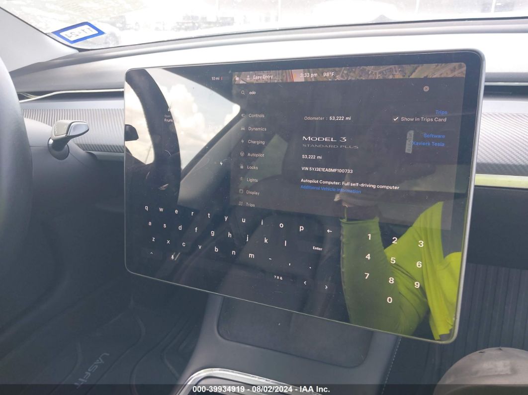 2021 Tesla Model 3 Standard Range Plus Rear-wheel Drive Черный vin: 5YJ3E1EA8MF100733