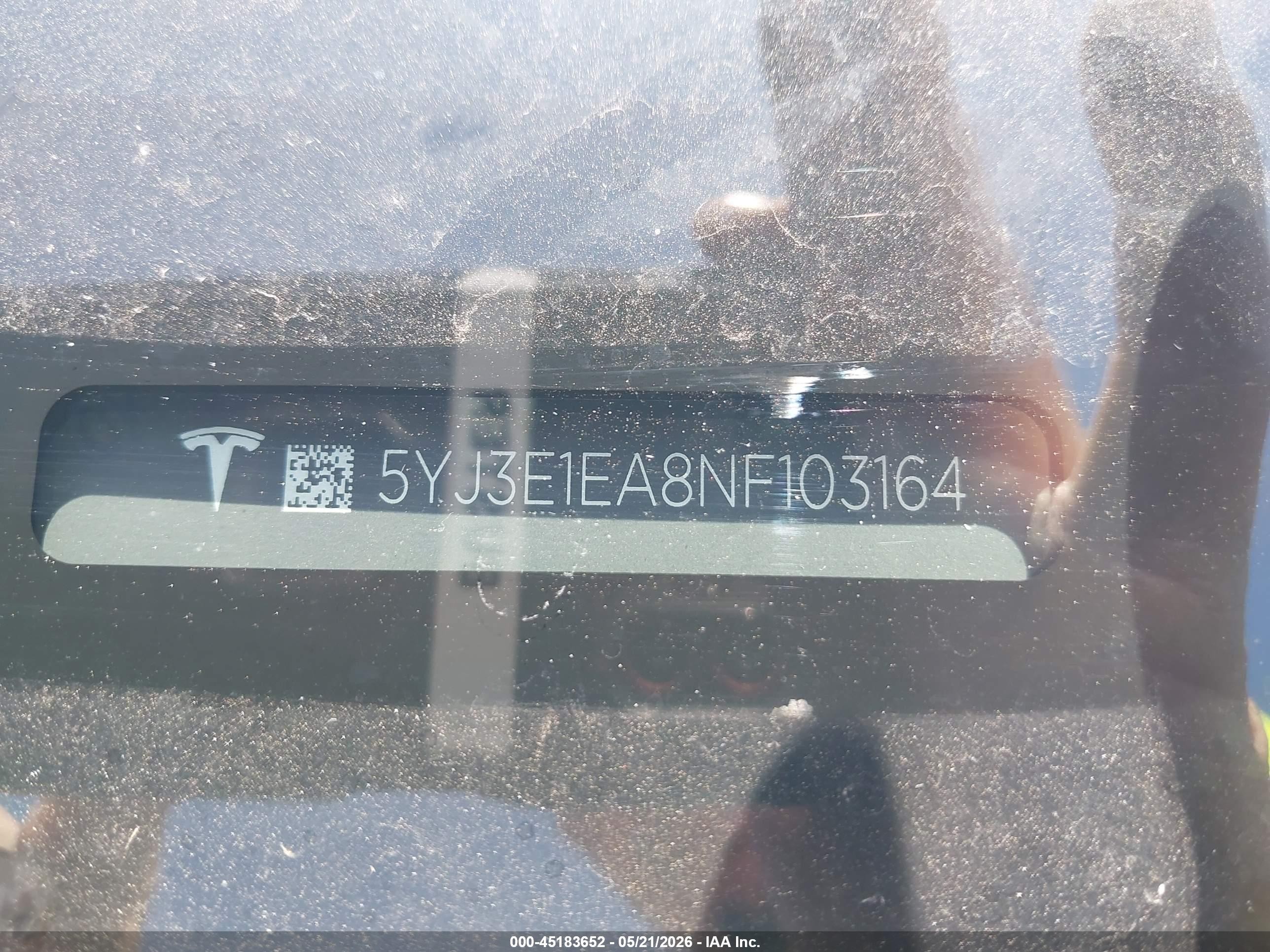 2022 Tesla Model 3 Rear-wheel Drive Черный vin: 5YJ3E1EA8NF103164