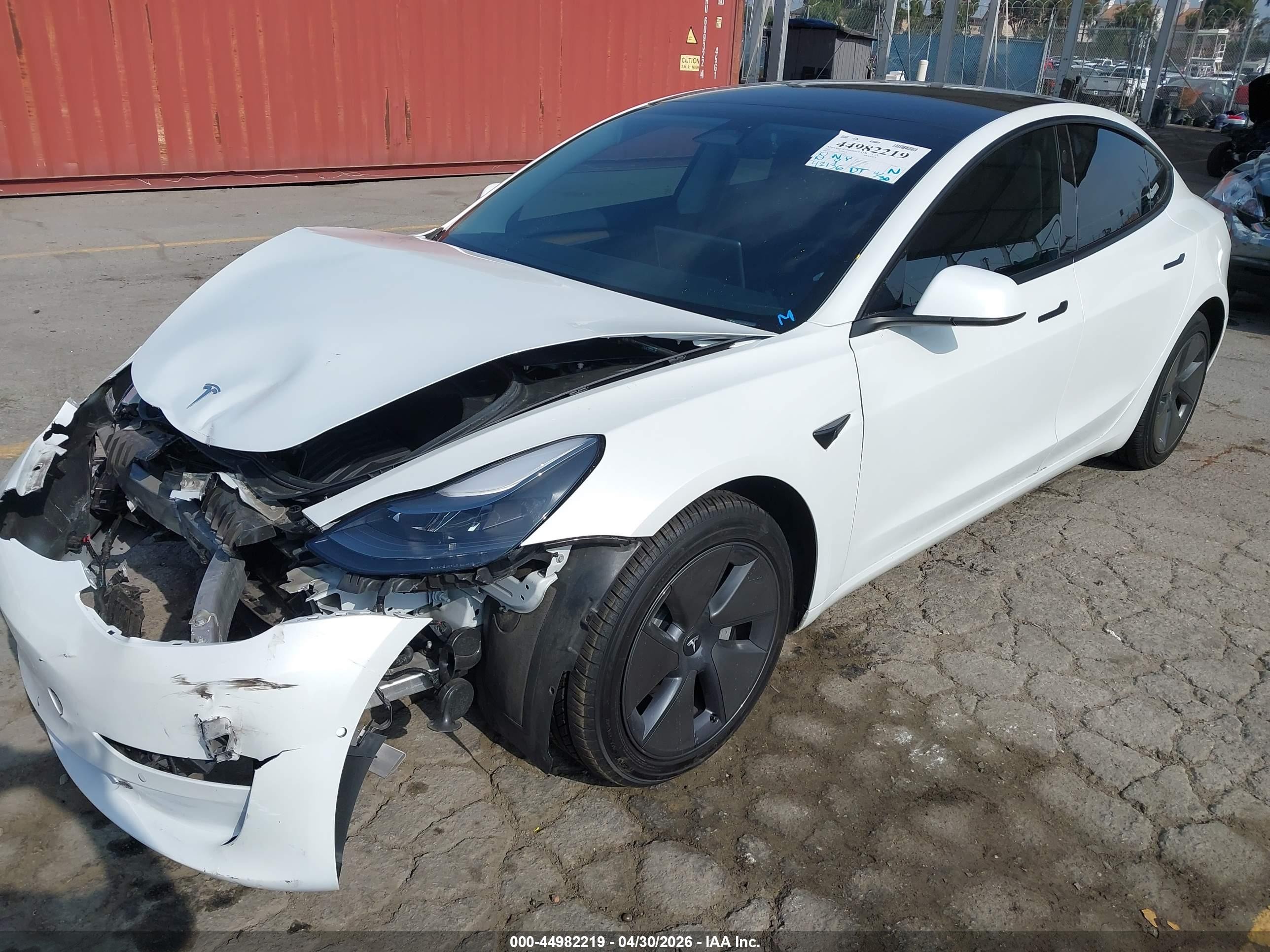 2022 Tesla Model 3 Rear-wheel Drive Белый vin: 5YJ3E1EA8NF332461