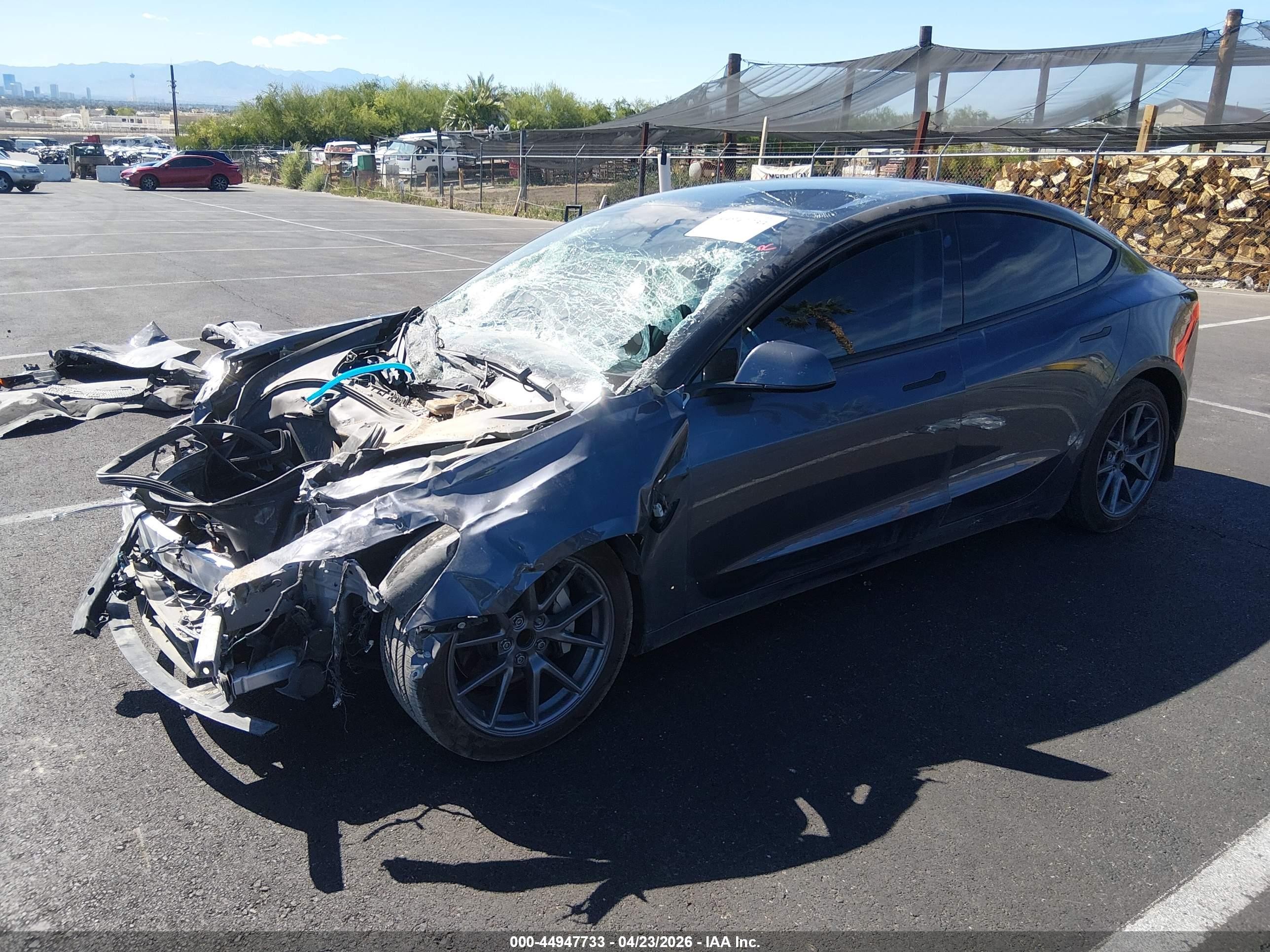2023 Tesla Model 3 Rear-wheel Drive Gray vin: 5YJ3E1EA8PF656786