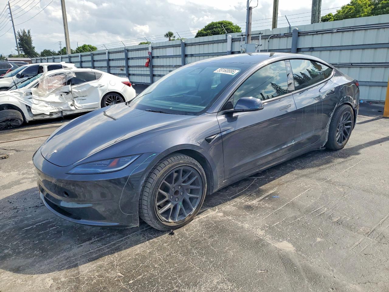 2024 Tesla Model 3 Gray vin: 5YJ3E1EA8RF855694